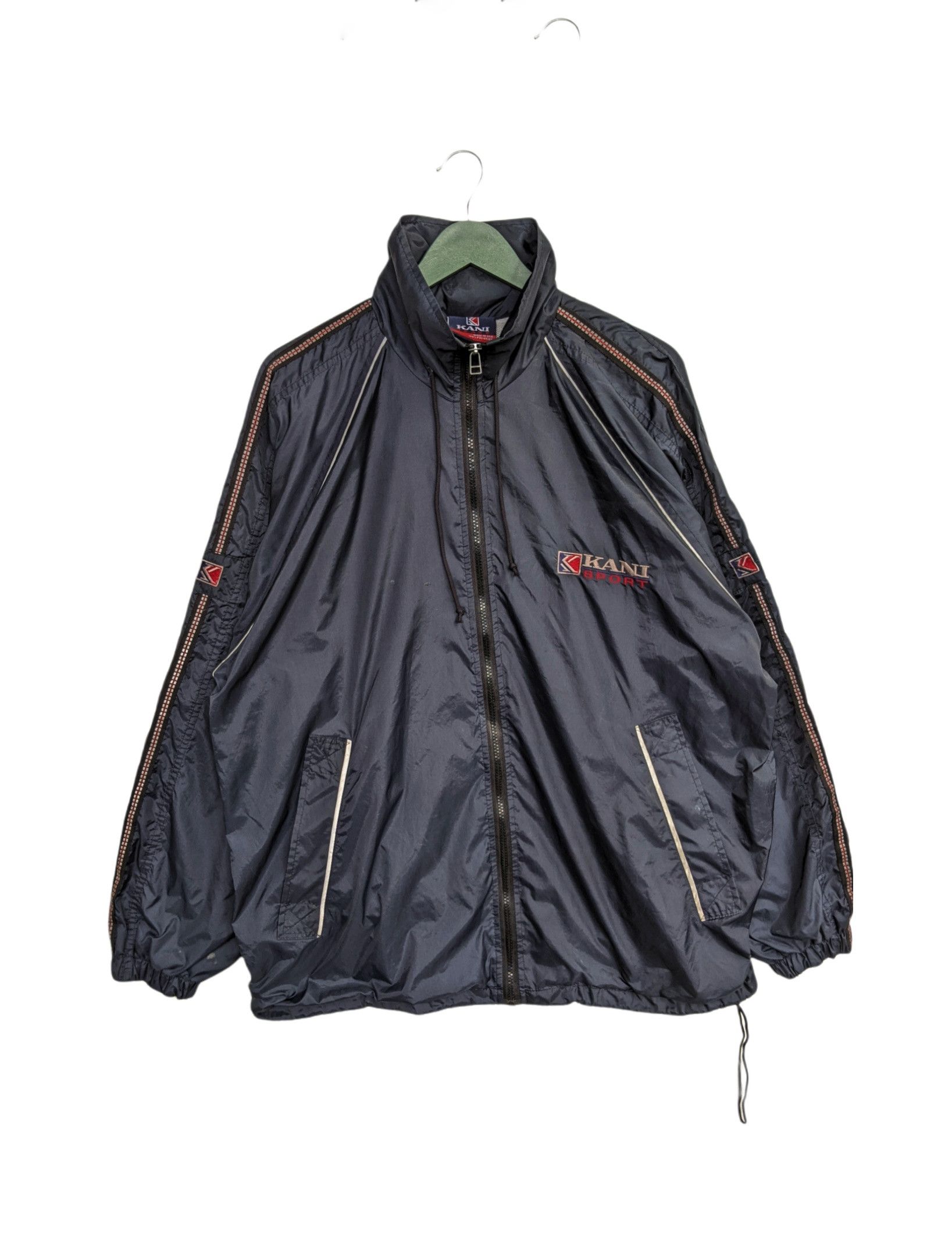Karl Kani Vintage 90s Kani Jeans Windbreaker Jacket Size US L / EU 52-54 / 3 - 1 Thumbnail