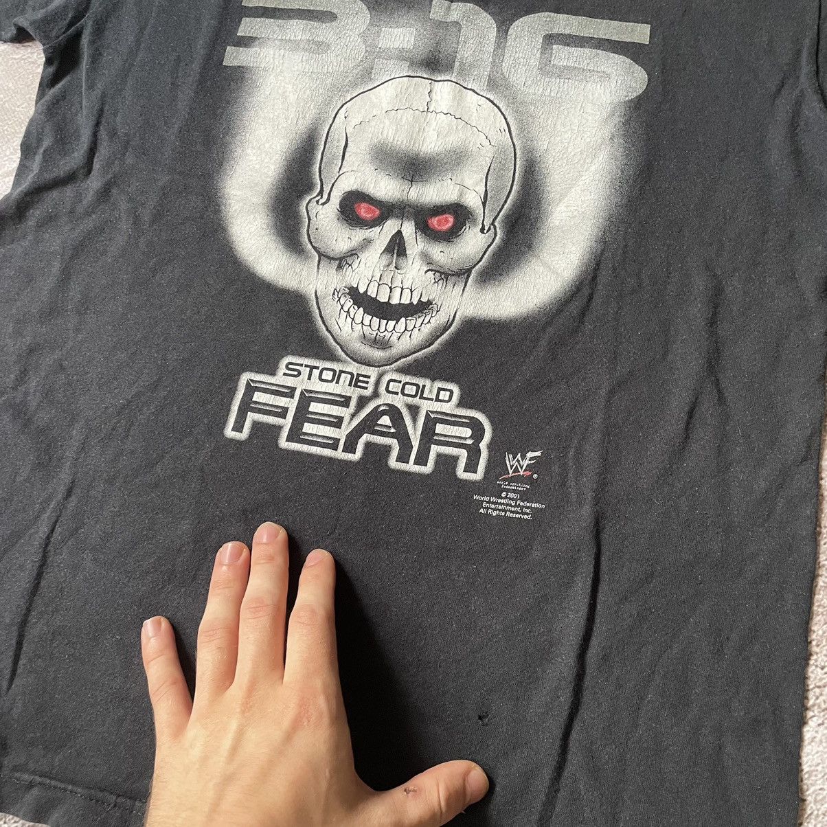Vintage Vintage Y2K Sun Faded Graphic Tee Skeleton Face Grunge S Size US S / EU 44-46 / 1 - 7 Thumbnail