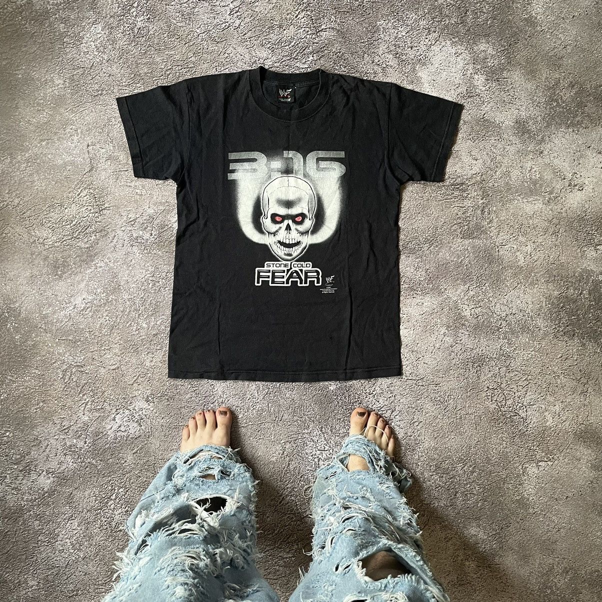 Vintage Vintage Y2K Sun Faded Graphic Tee Skeleton Face Grunge S Size US S / EU 44-46 / 1 - 1 Thumbnail
