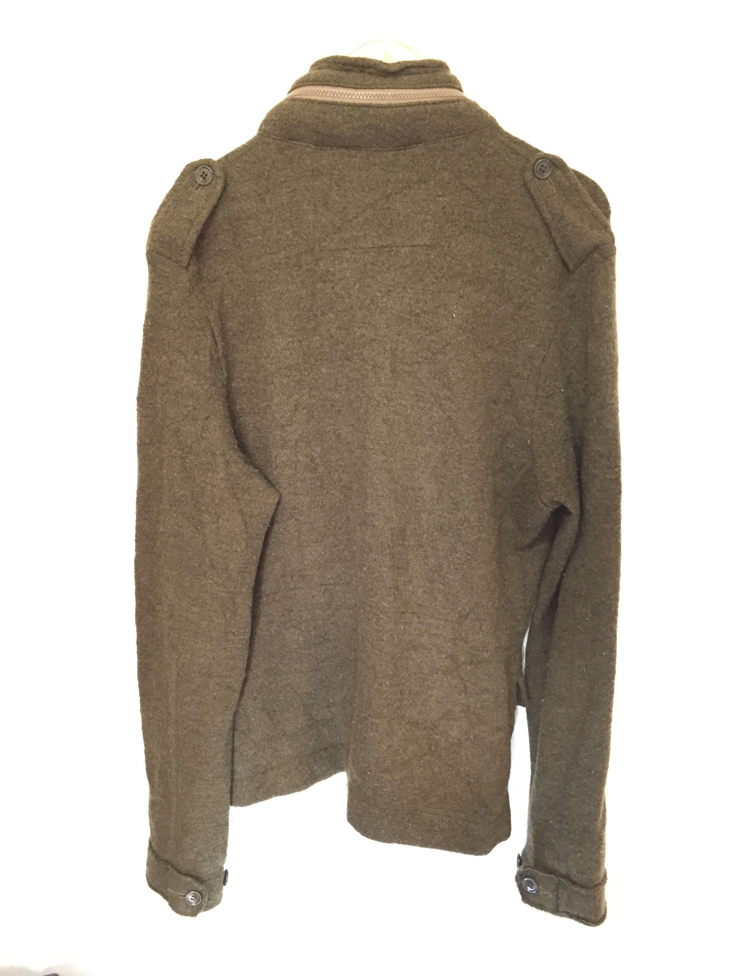 CABANE de ZUCCa M65 olive wool blend multibutton hoodie jacket Size US M / EU 48-50 / 2 - 10 Thumbnail