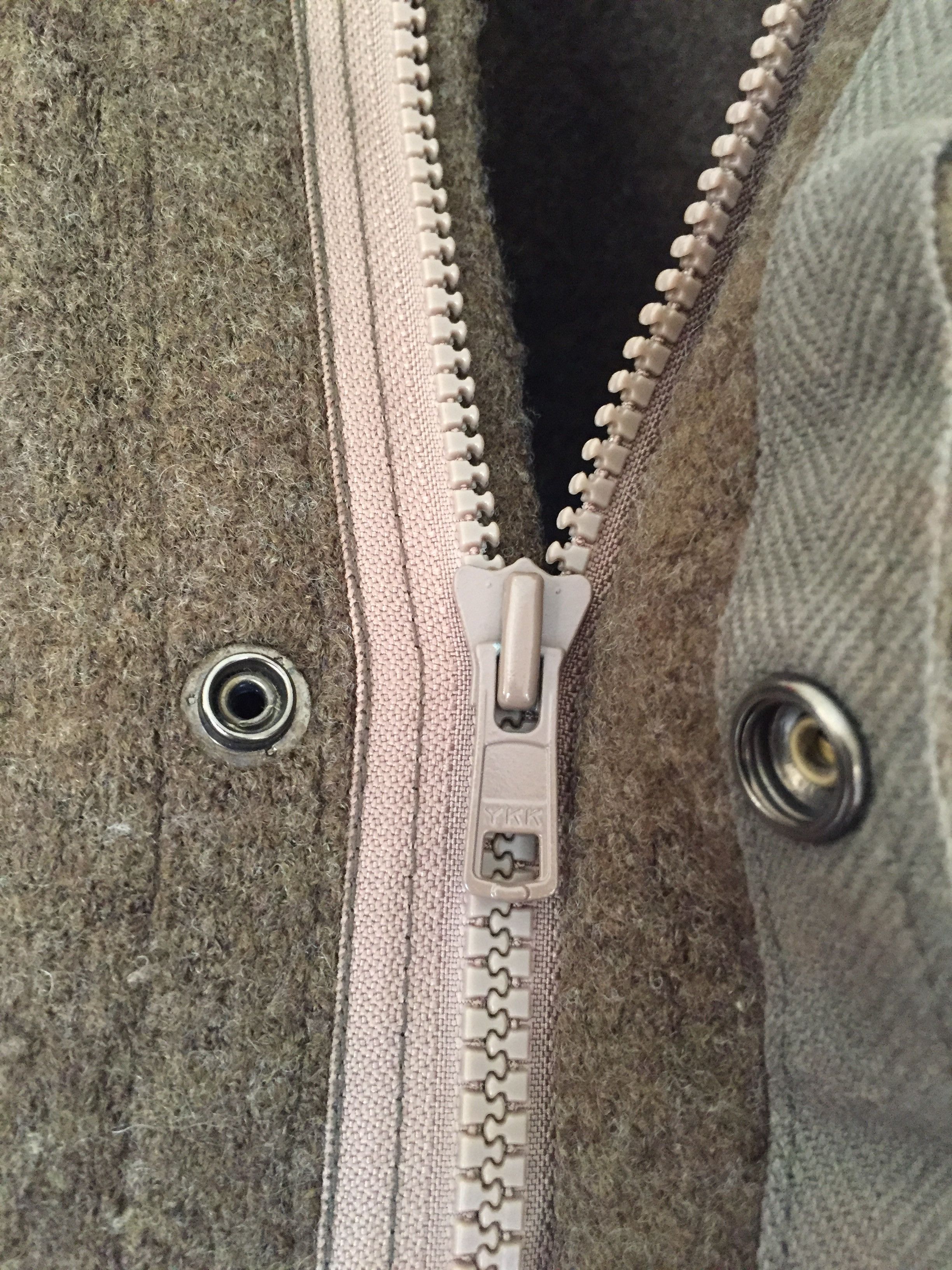 CABANE de ZUCCa M65 olive wool blend multibutton hoodie jacket Size US M / EU 48-50 / 2 - 7 Thumbnail