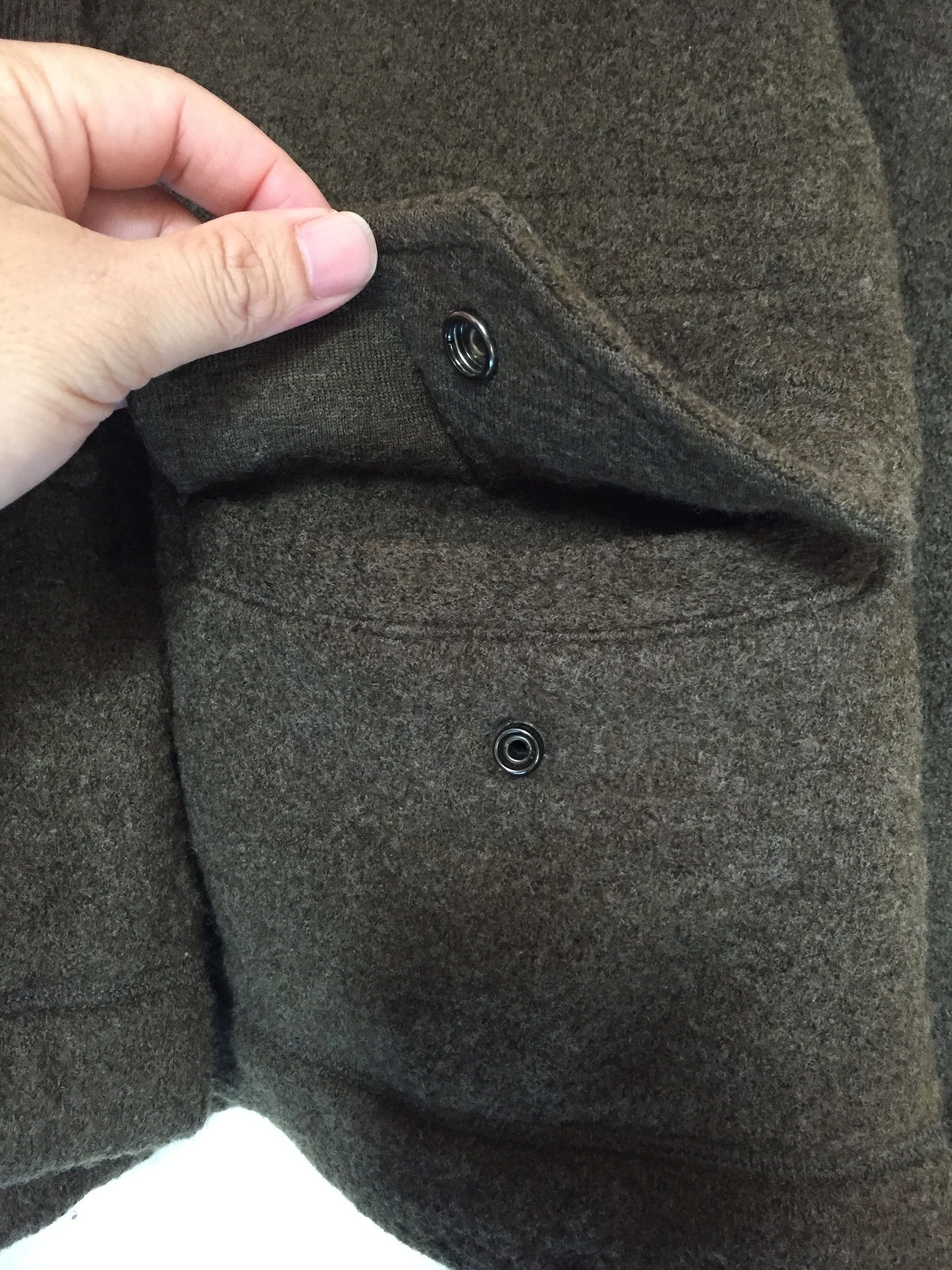 CABANE de ZUCCa M65 olive wool blend multibutton hoodie jacket Size US M / EU 48-50 / 2 - 8 Thumbnail