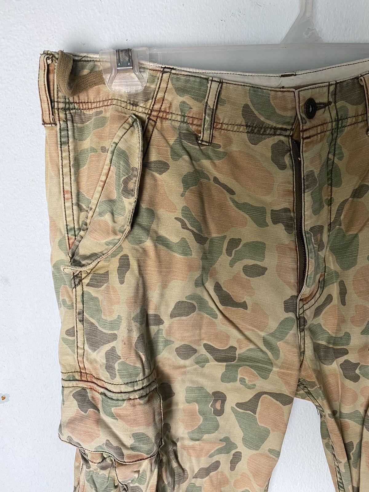 Japanese Brand × Vintage Vintage Camo Cargo Pant Tactical Pocket Size US 31 - 4 Thumbnail
