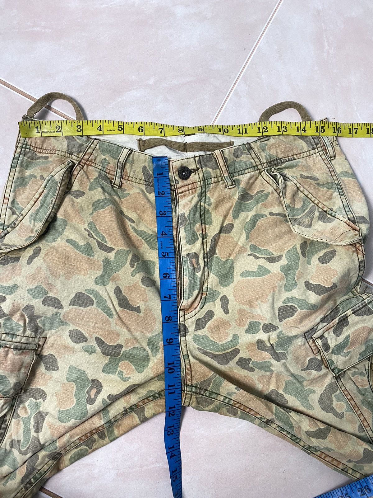 Japanese Brand × Vintage Vintage Camo Cargo Pant Tactical Pocket Size US 31 - 16 Thumbnail