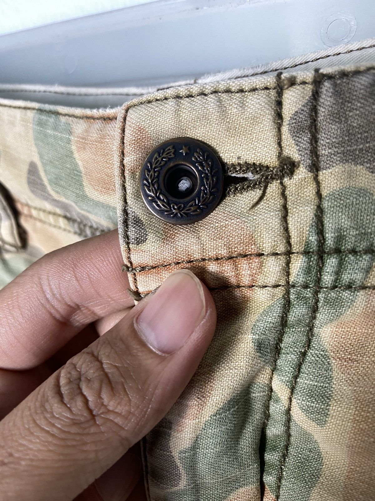 Japanese Brand × Vintage Vintage Camo Cargo Pant Tactical Pocket Size US 31 - 8 Thumbnail