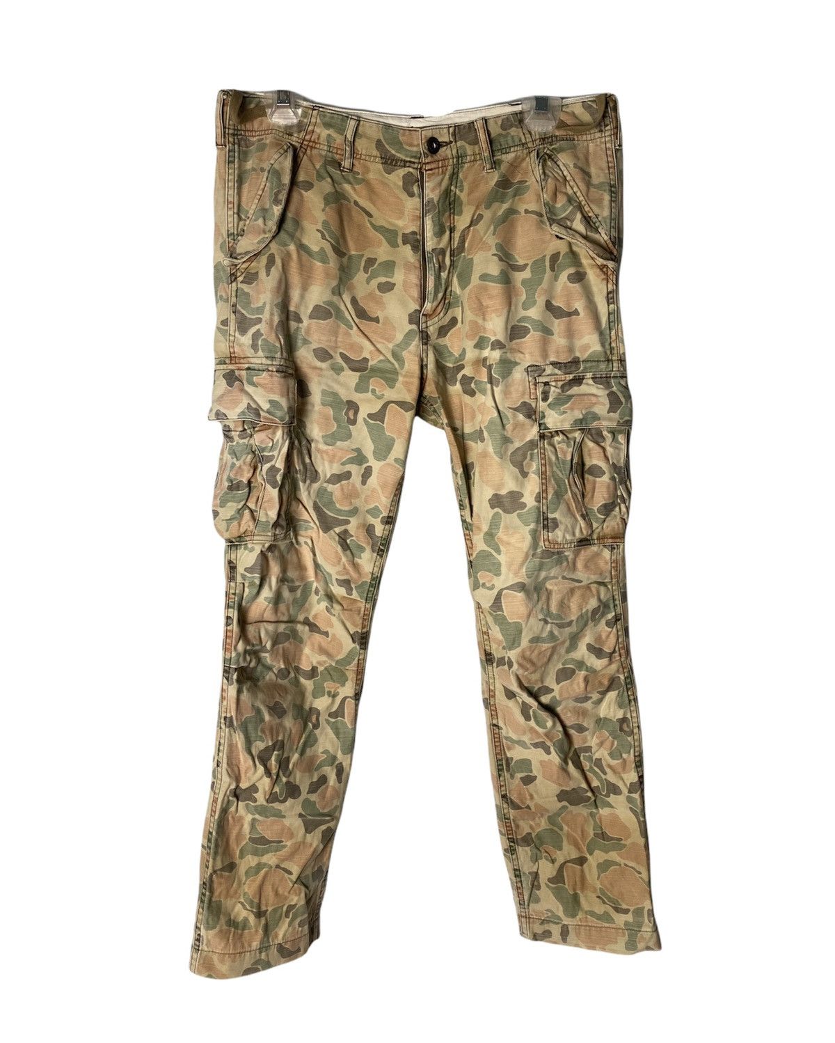 Japanese Brand × Vintage Vintage Camo Cargo Pant Tactical Pocket Size US 31 - 1 Thumbnail