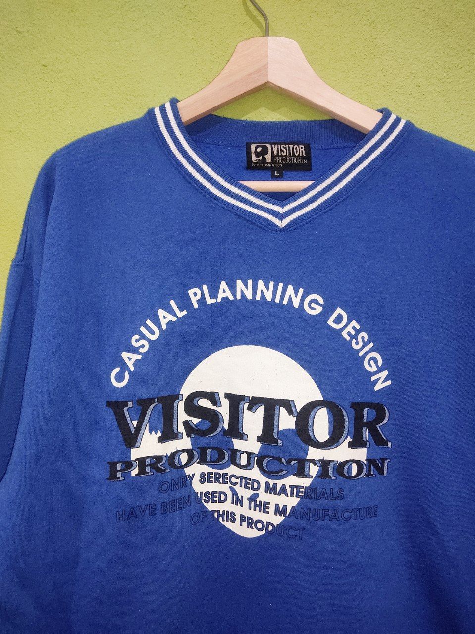 Japanese Brand × Vintage Vintage Alien Visitor Blue Sweatshirt Size US L / EU 52-54 / 3 - 2 Thumbnail