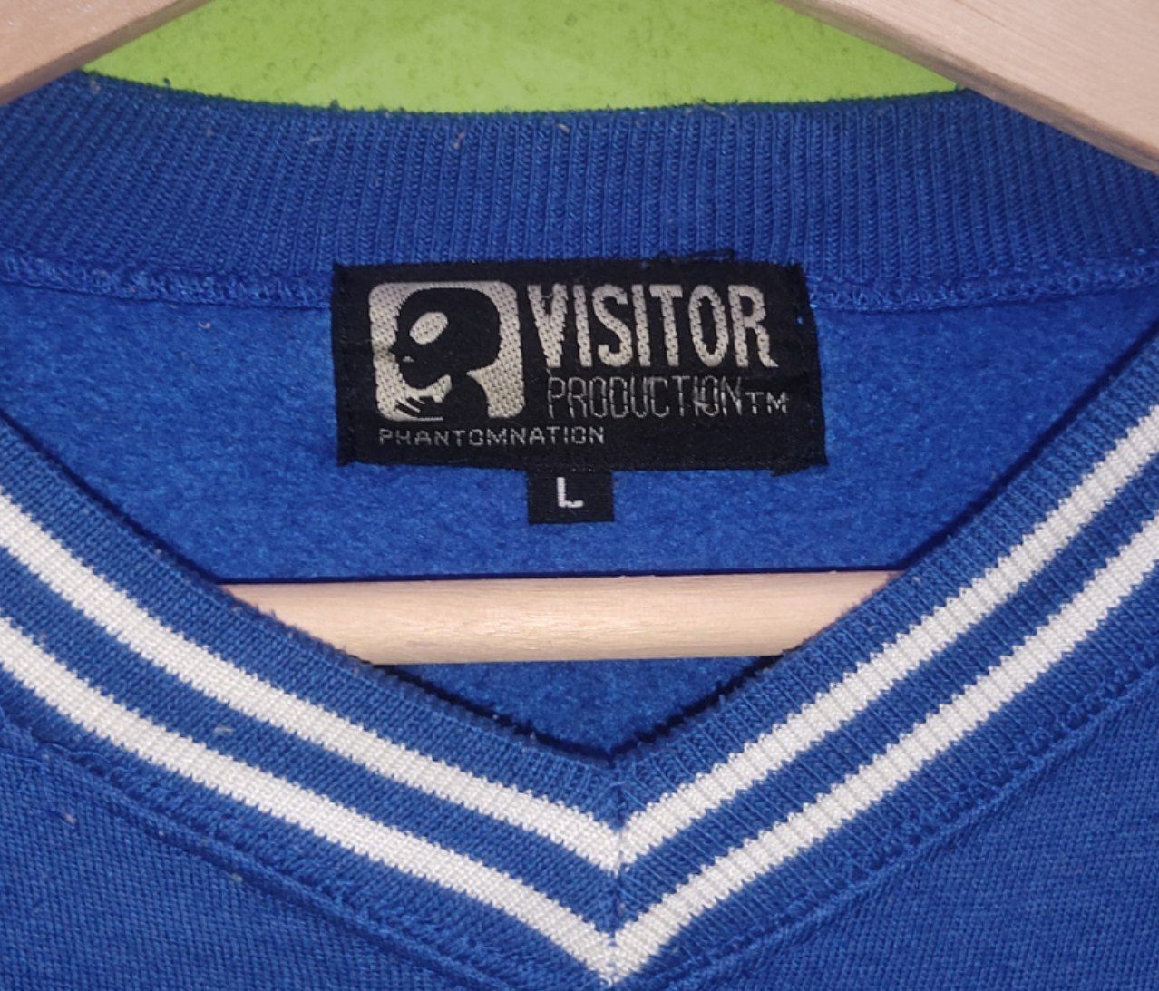 Japanese Brand × Vintage Vintage Alien Visitor Blue Sweatshirt Size US L / EU 52-54 / 3 - 5 Thumbnail