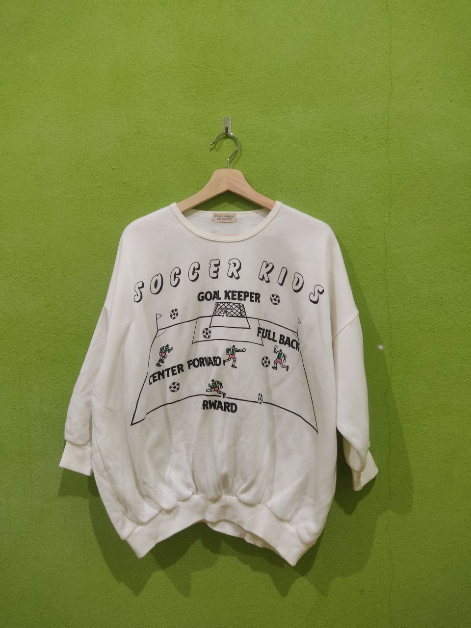 Japanese Brand × Vintage Vintage Japanese Soccer Kids White Sweatshirt Size US M / EU 48-50 / 2 - 1 Thumbnail