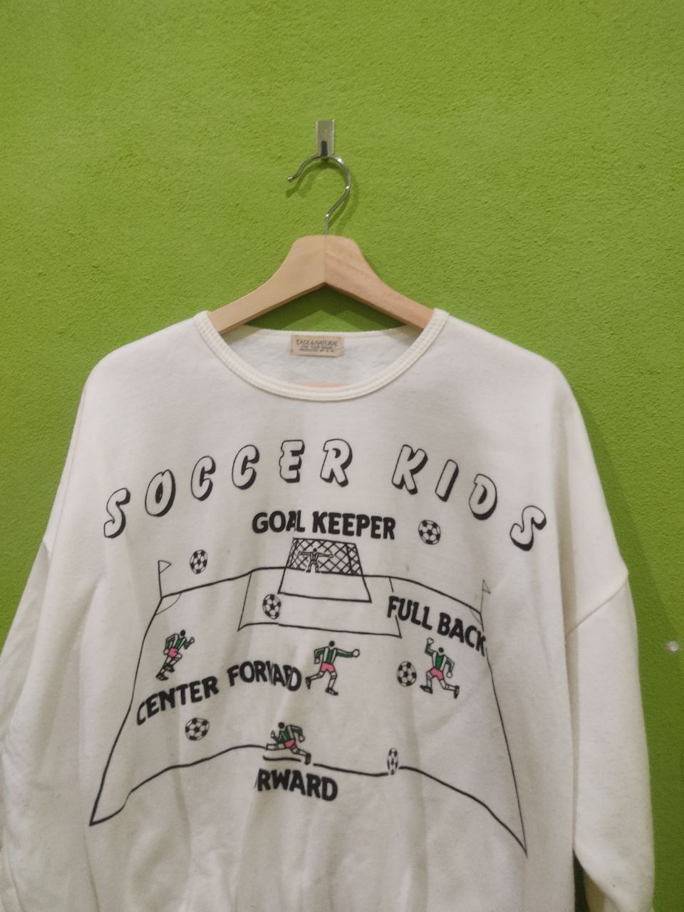 Japanese Brand × Vintage Vintage Japanese Soccer Kids White Sweatshirt Size US M / EU 48-50 / 2 - 2 Thumbnail