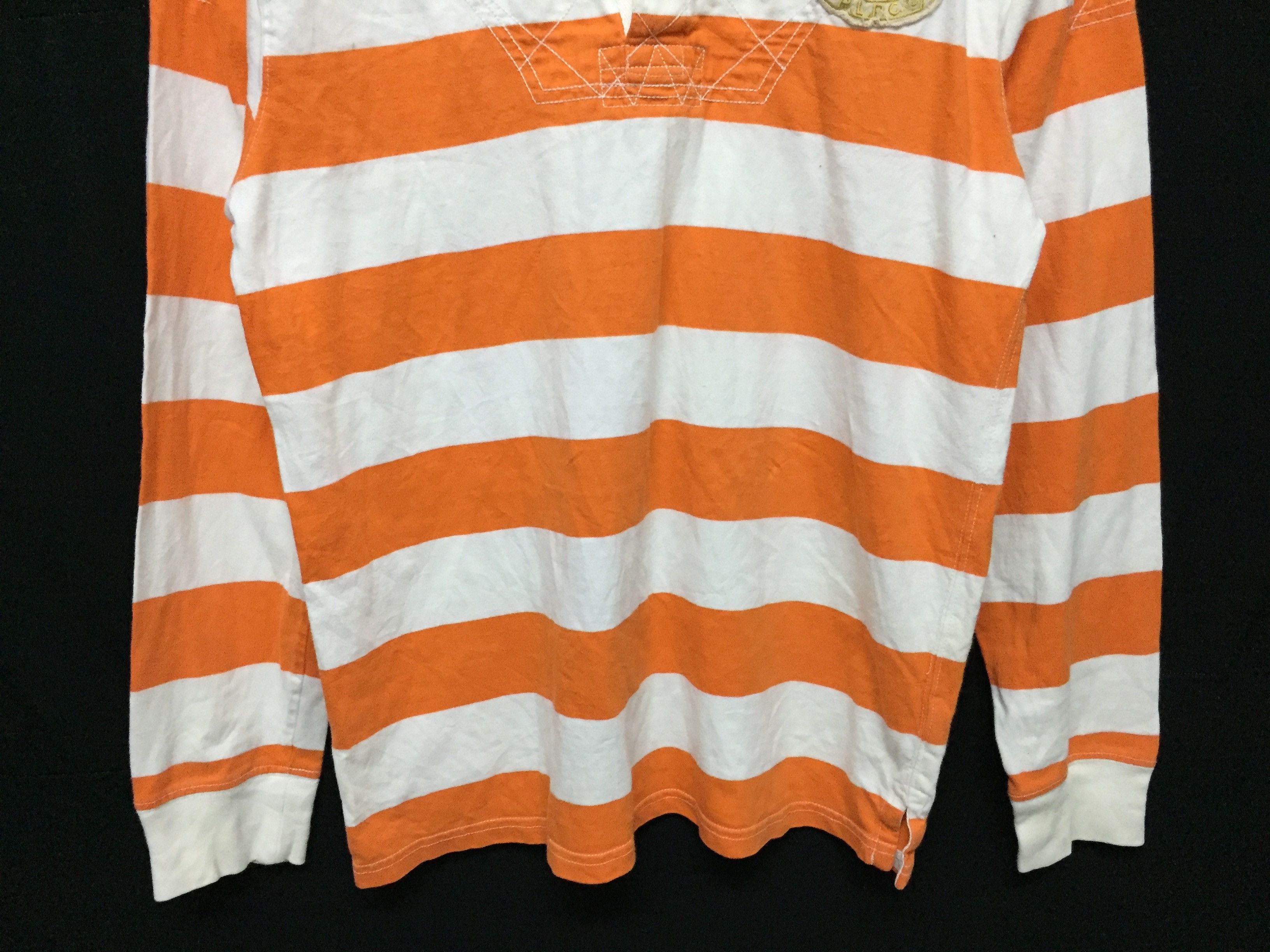 Polo Ralph Lauren × RRL Ralph Lauren × Ralph Lauren Vtg Polo Ralph Lauren Border rugby stripe shirt Size US S / EU 44-46 / 1 - 4 Thumbnail