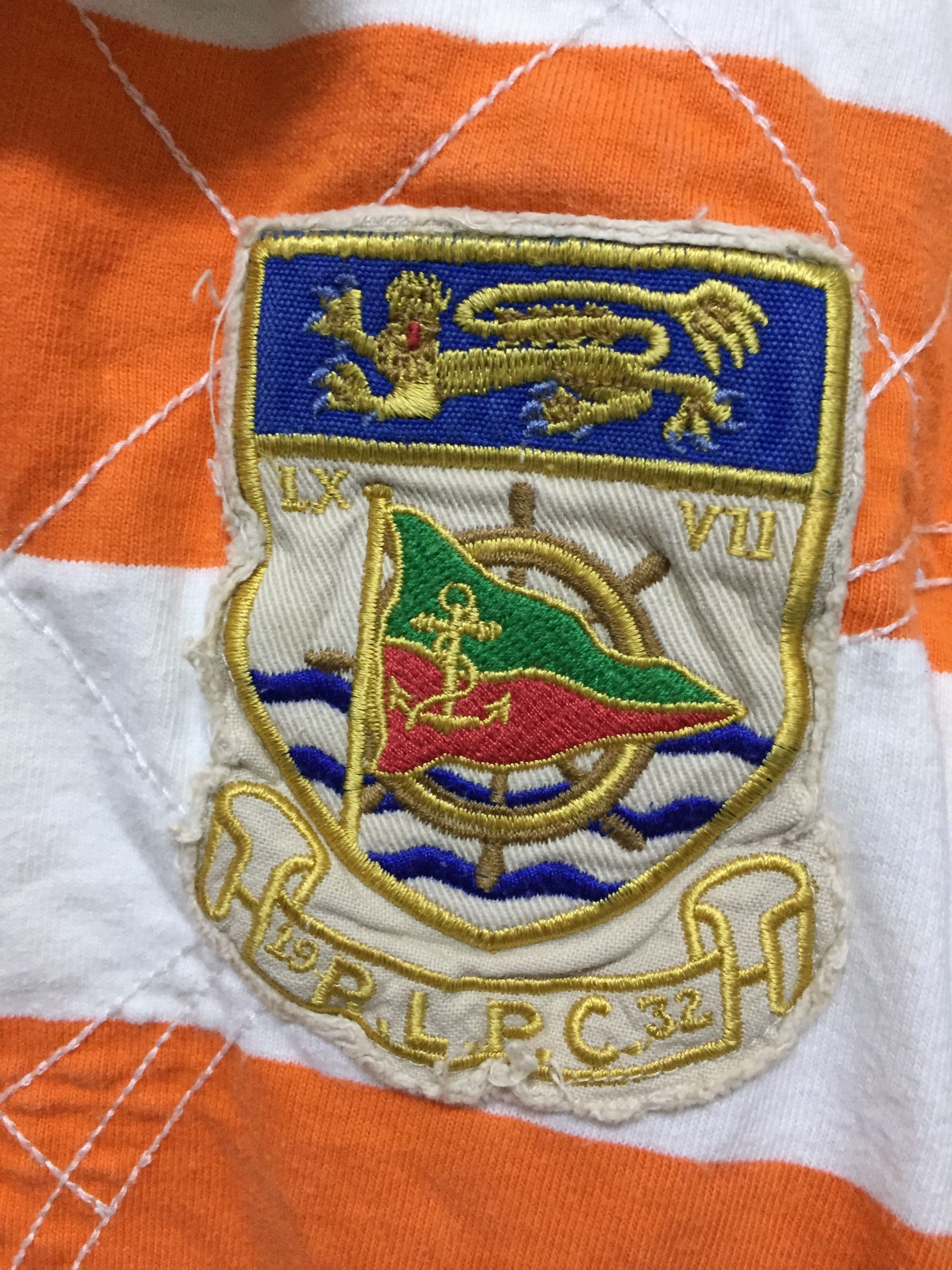 Polo Ralph Lauren × RRL Ralph Lauren × Ralph Lauren Vtg Polo Ralph Lauren Border rugby stripe shirt Size US S / EU 44-46 / 1 - 6 Thumbnail