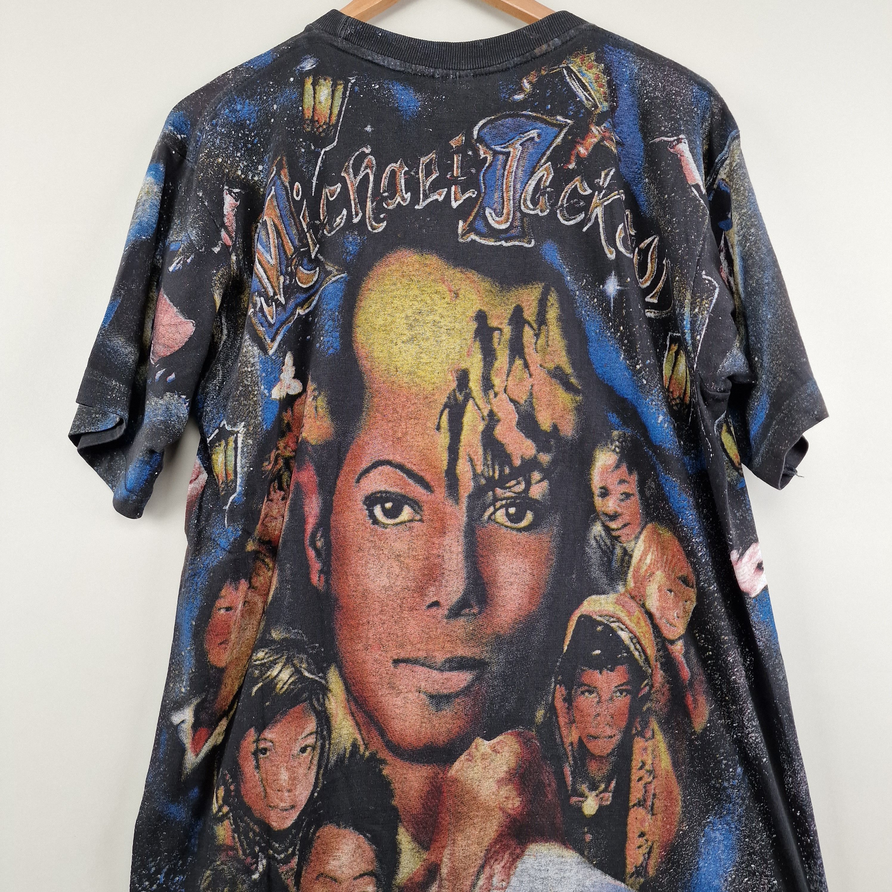 Band Tees × Michael Jackson × Vintage 90s Michael Jackson all over print Dangerous 1992 Size US XL / EU 56 / 4 - 5 Thumbnail