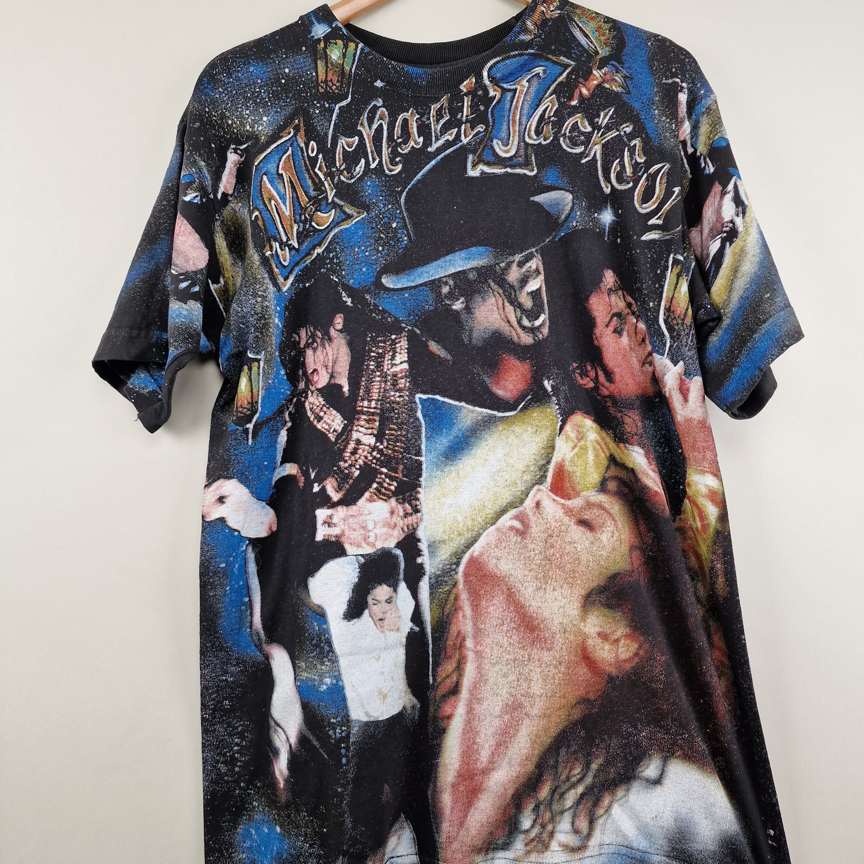 Band Tees × Michael Jackson × Vintage 90s Michael Jackson all over print Dangerous 1992 Size US XL / EU 56 / 4 - 2 Thumbnail