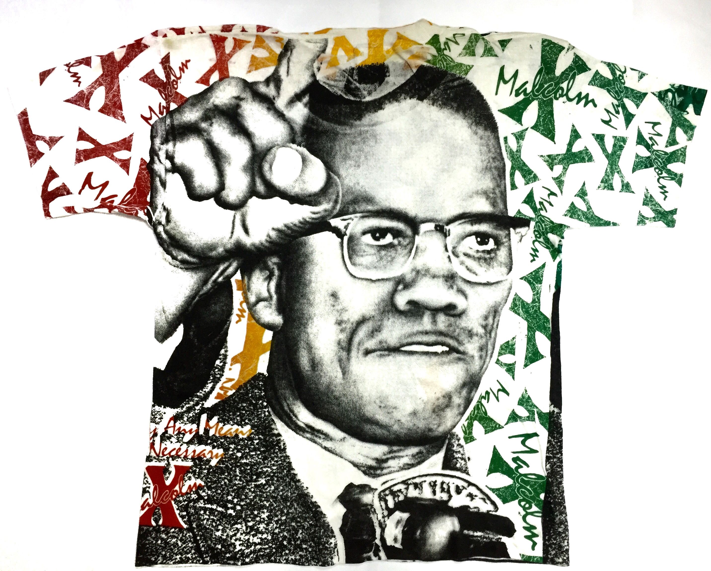 Vintage 90's All over Print Malcolm X Asidwash Mosquitohead tee Size US M / EU 48-50 / 2 - 5 Thumbnail
