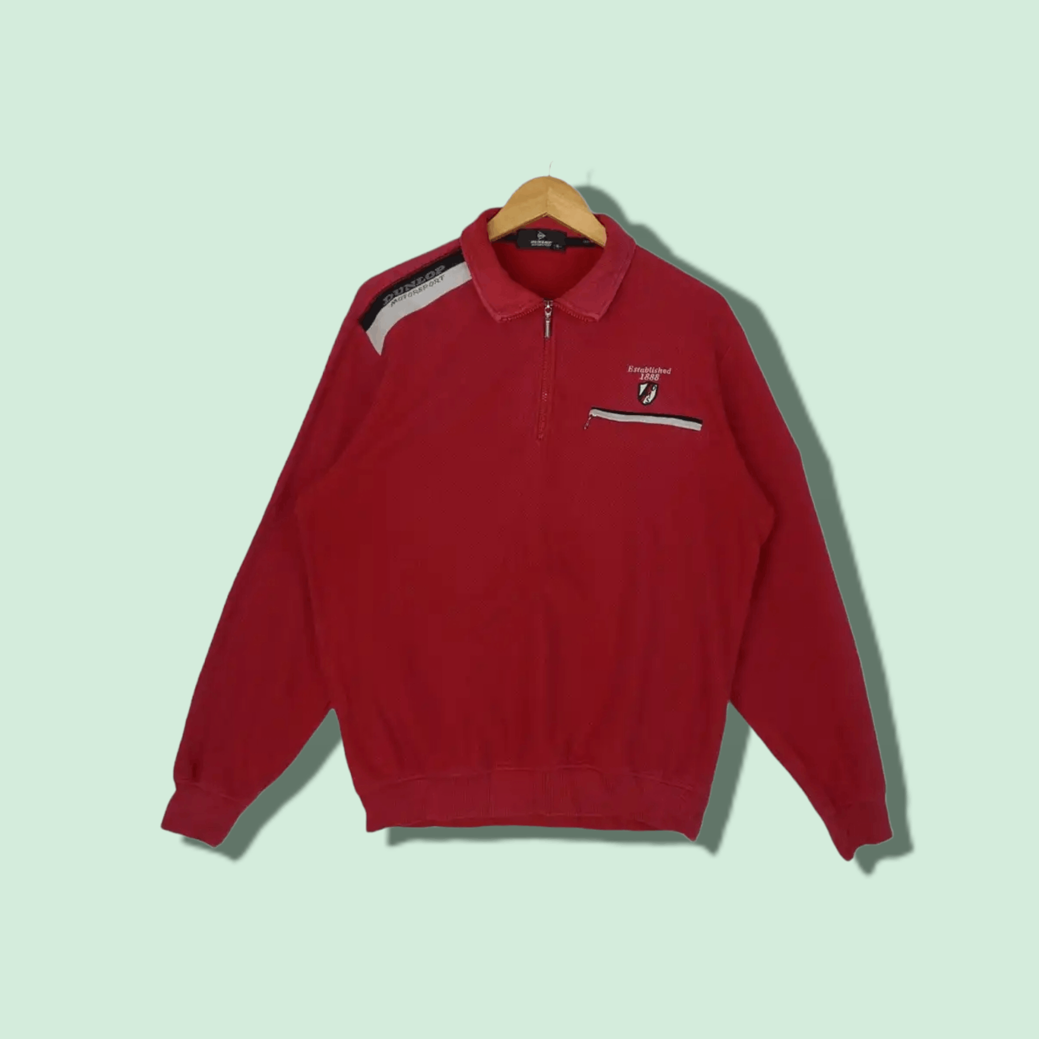 Dunlop × Japanese Brand Vintage 90's DUNLOP Motorsport Japan Jumper Sweatshirt Size US XL / EU 56 / 4 - 1 Thumbnail