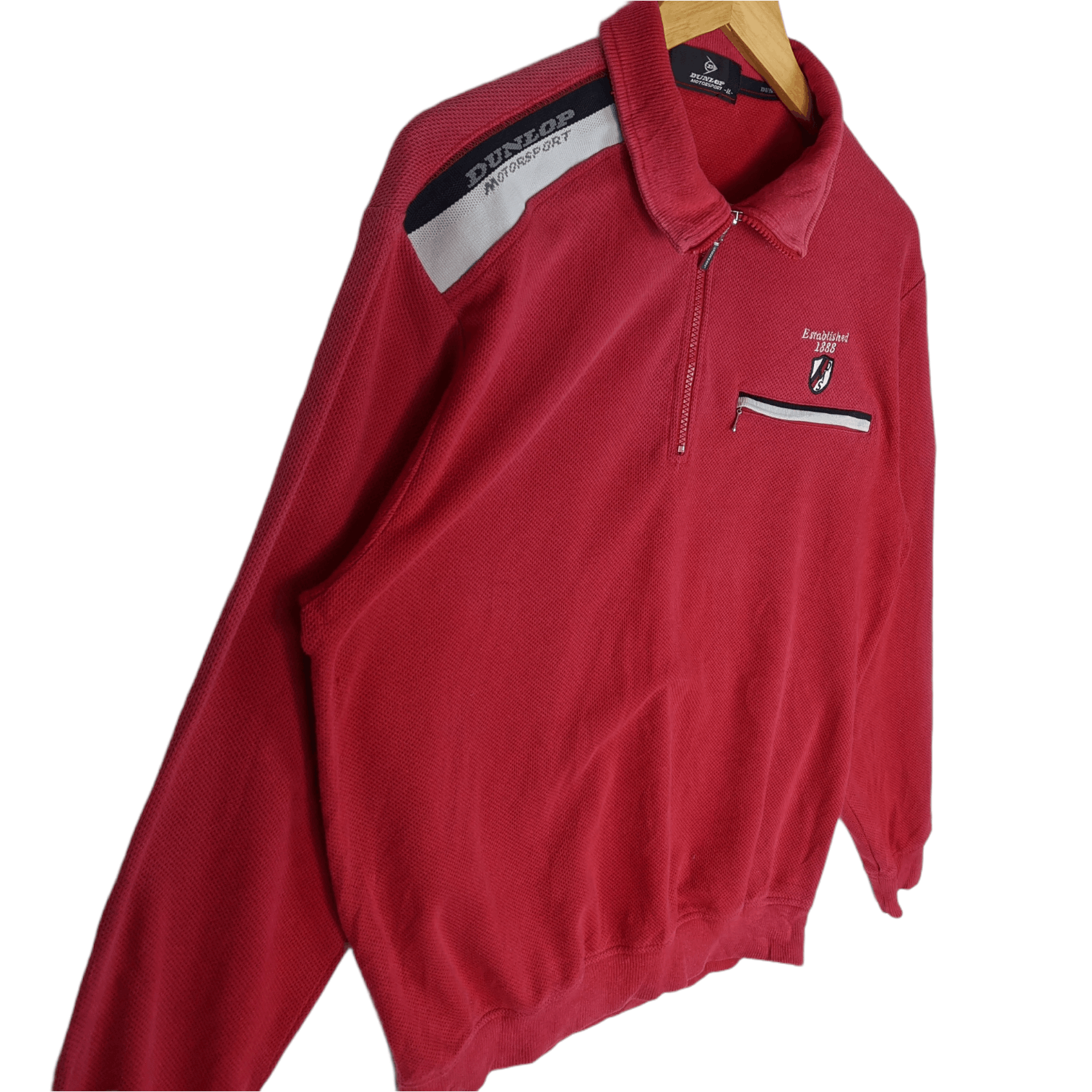Dunlop × Japanese Brand Vintage 90's DUNLOP Motorsport Japan Jumper Sweatshirt Size US XL / EU 56 / 4 - 4 Thumbnail