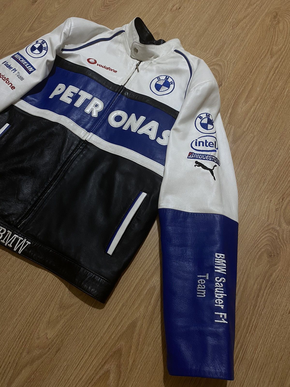 BMW BMW leather racing jacket genuine Intel Puma Michelin Size US L / EU 52-54 / 3 - 2 Thumbnail