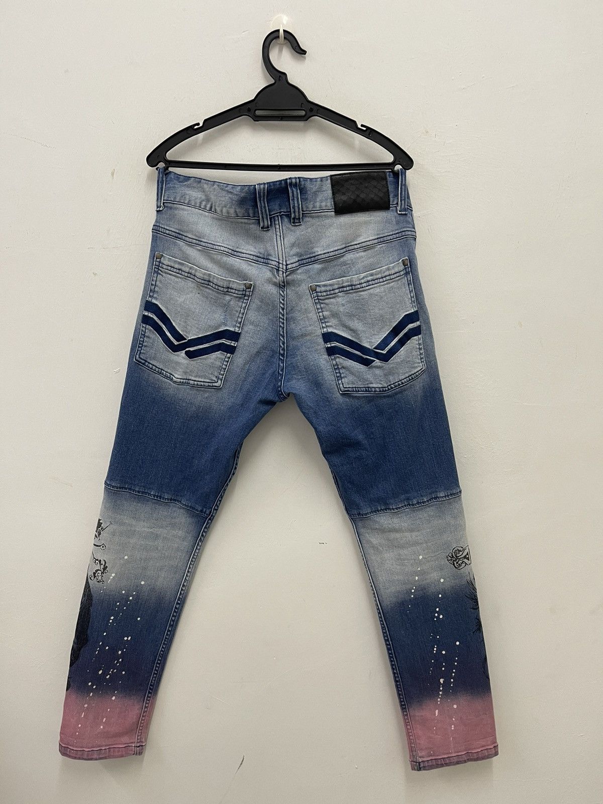 Karl Kani KARL KANI DENIM Skinny Paint Platter Distressed Jeans Pant Size US 34 / EU 50 - 7 Thumbnail