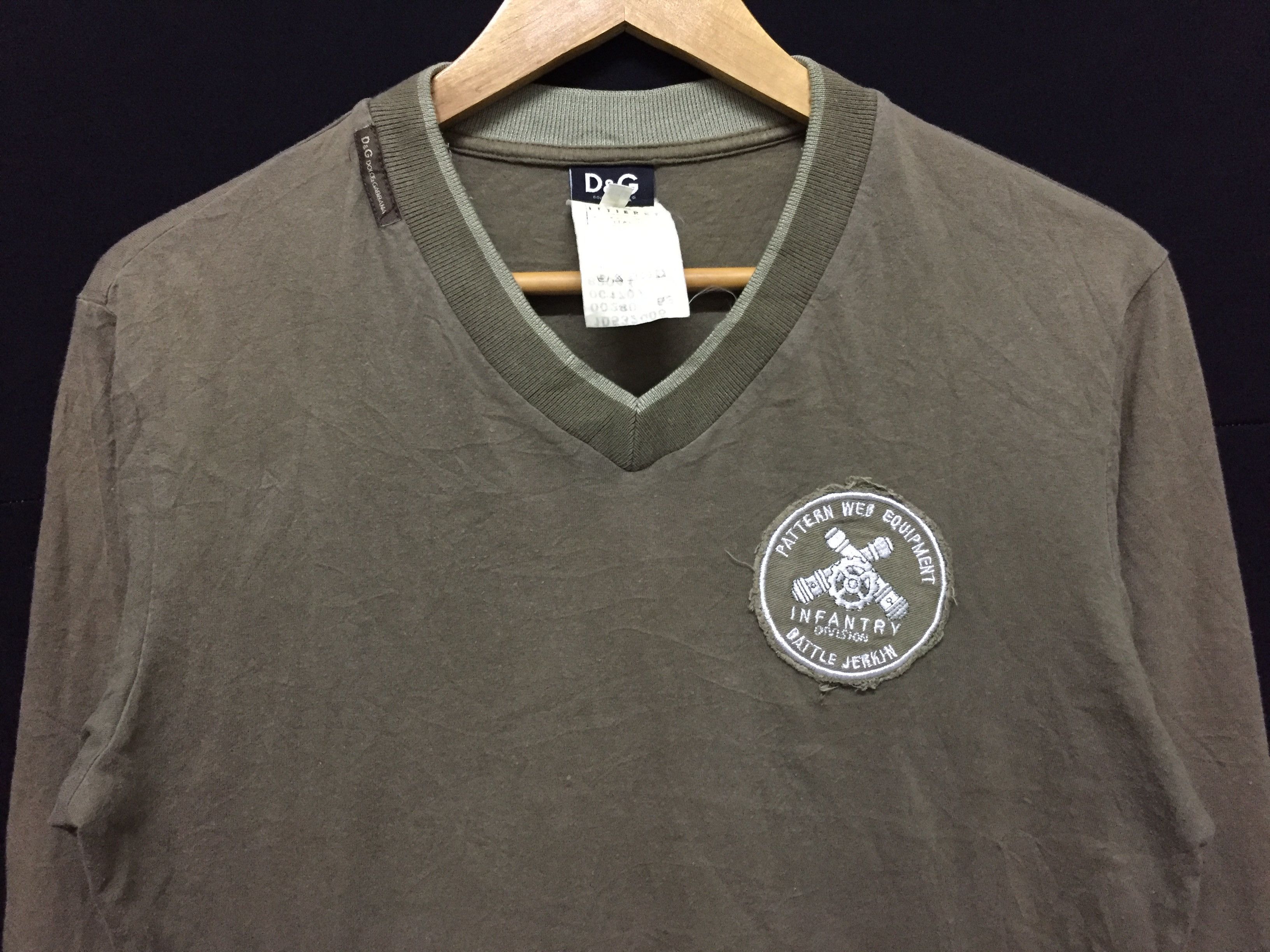 Dolce & Gabbana Vtg Dolce & Gabbana olive patch logo LS Size US M / EU 48-50 / 2 - 3 Thumbnail