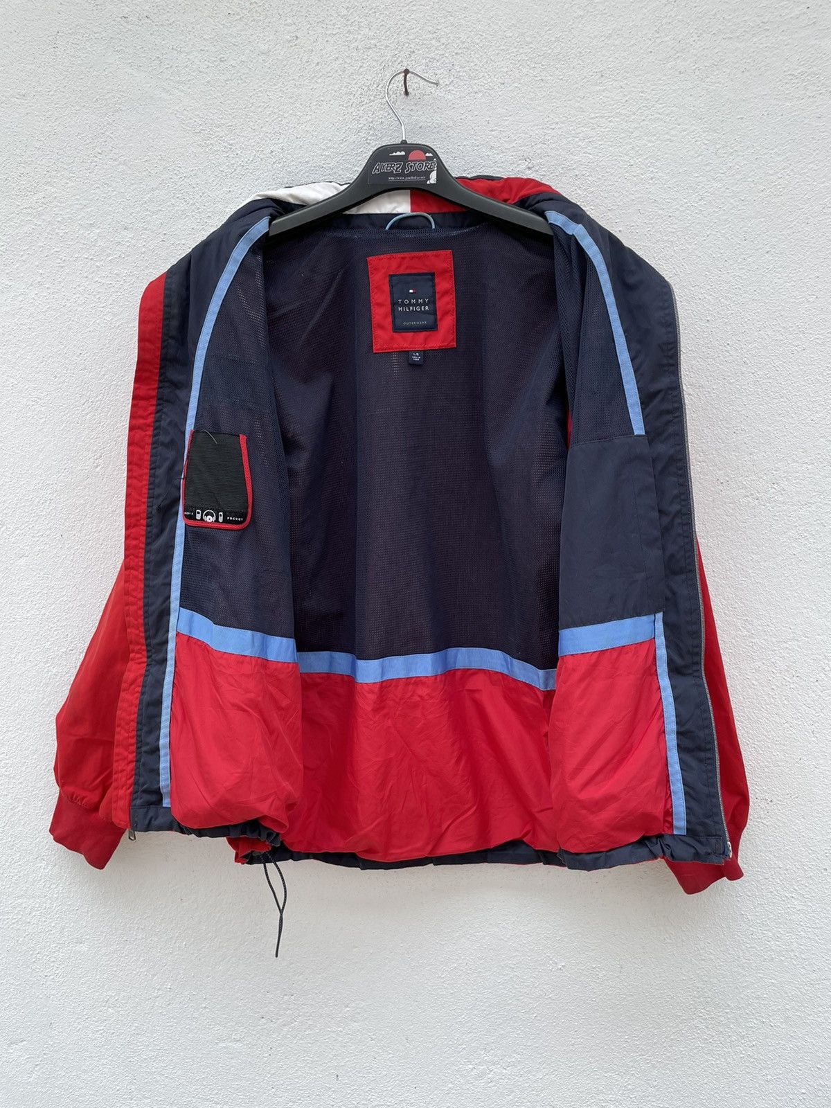 Tommy Hilfiger × Vintage Vintage Tommy Hilfiger Hooded Jacket Size US L / EU 52-54 / 3 - 8 Thumbnail