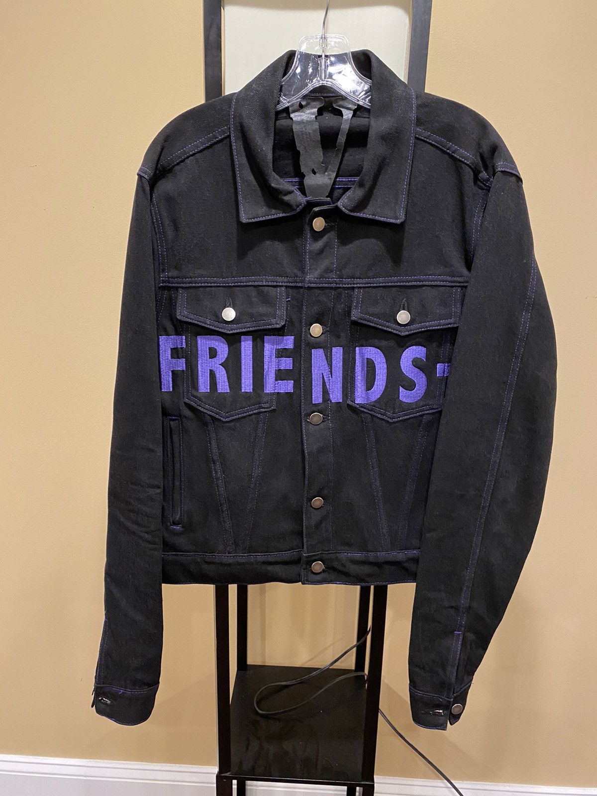 RARE Vlone Friends Black / Purple Denim Jacket