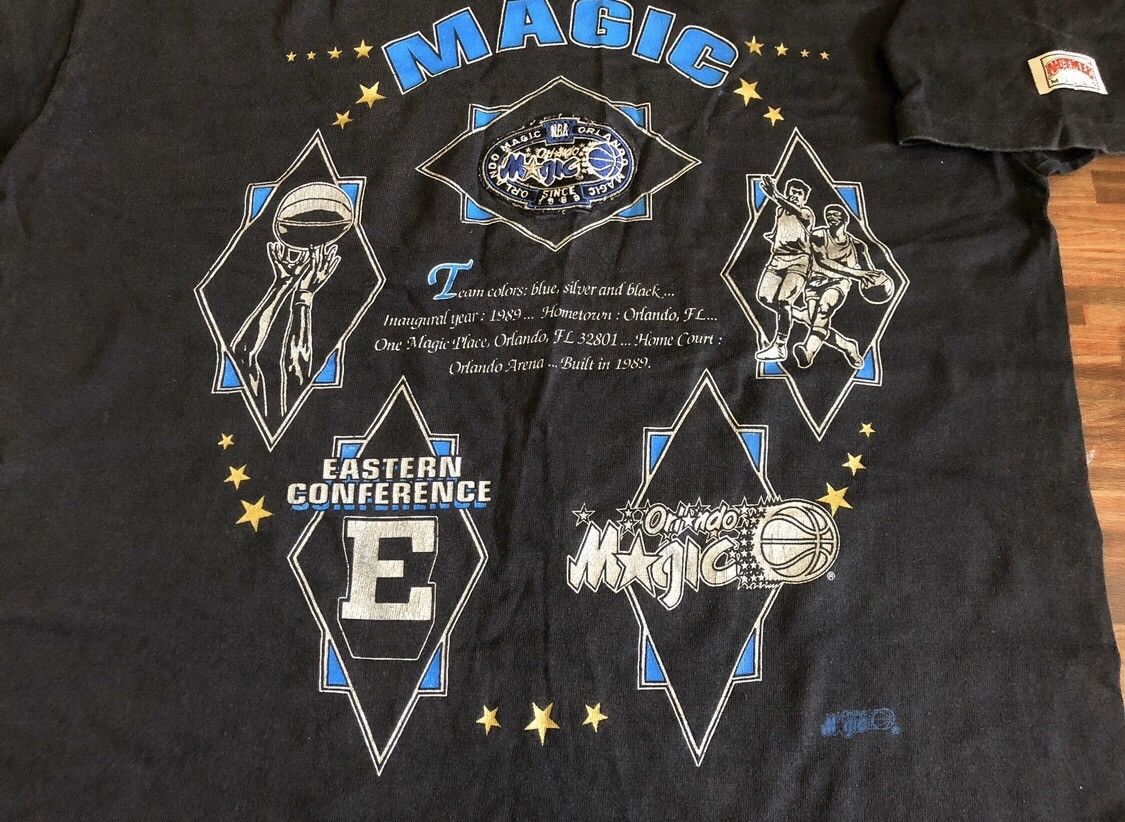 NBA Rare 90s Vintage ORLANDO MAGIC Nutmeg Mills NBA Shirt Size US XL / EU 56 / 4 - 2 Thumbnail