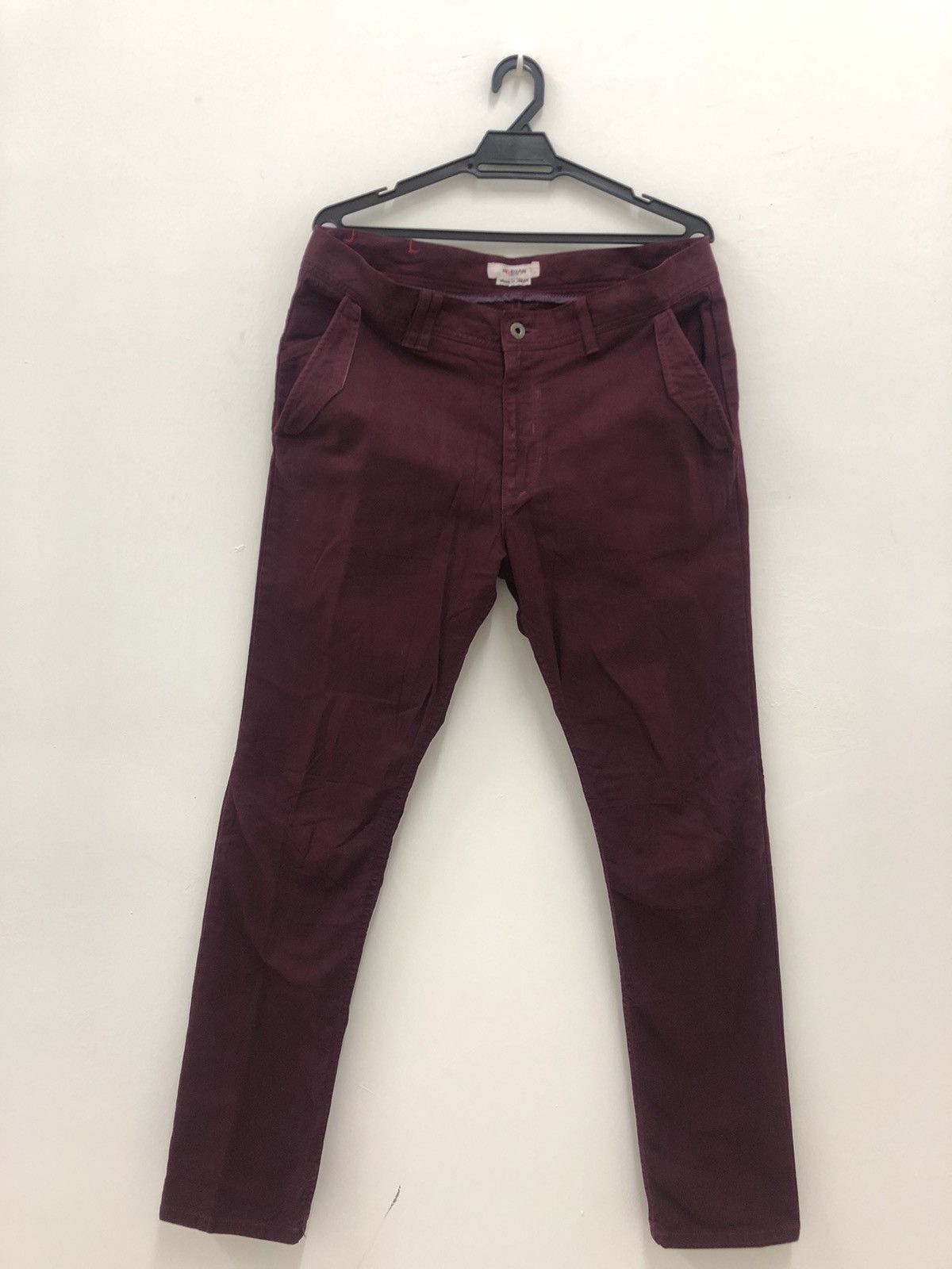 image of Morgan Homme Japan Cargo Pocket Trouser Pant in Purple, Men's (Size 34)