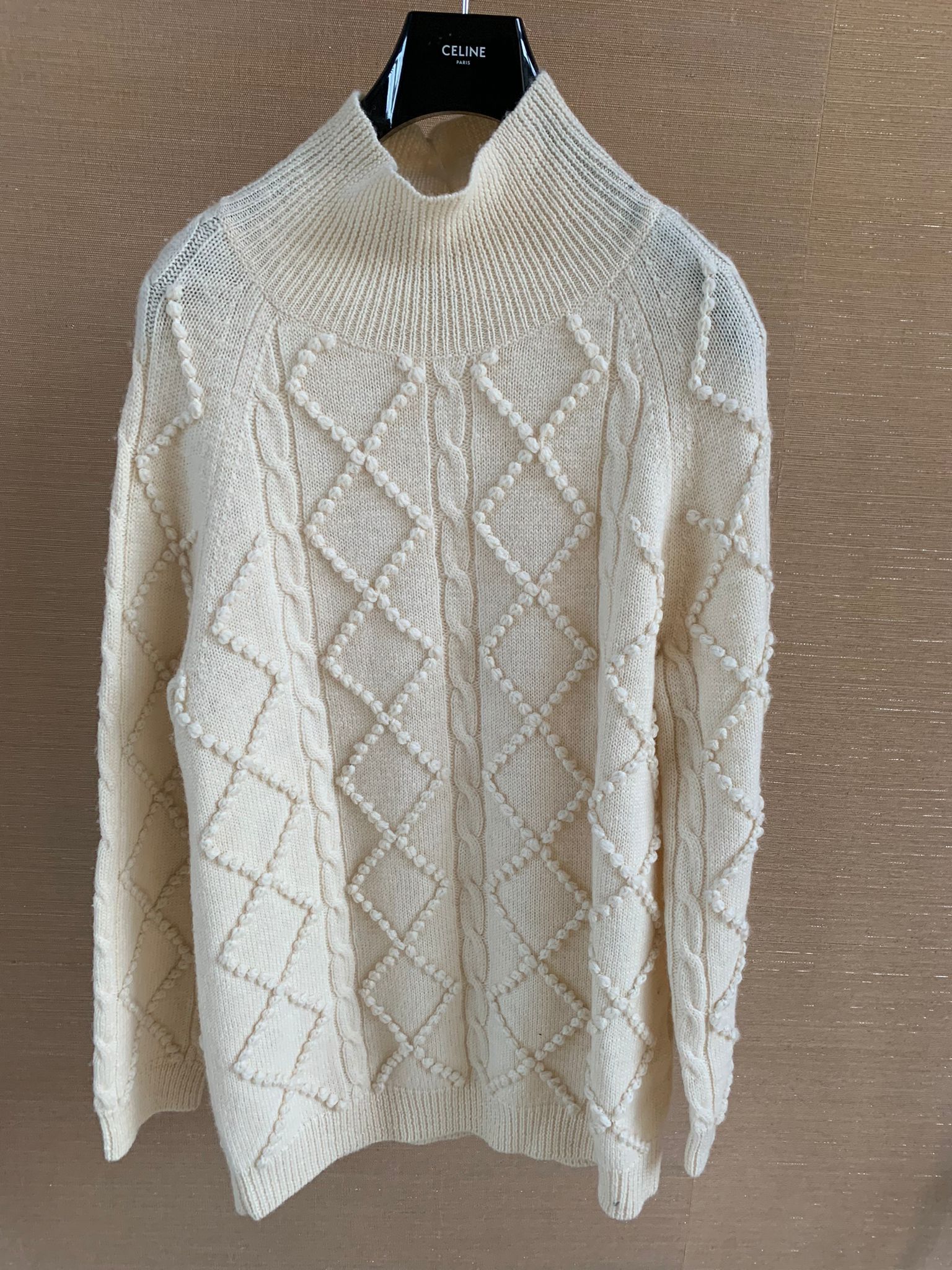 Acne Studios Joris Oversized Cable Knit Sweater in Ivory White Size US M / EU 48-50 / 2 - 10 Thumbnail