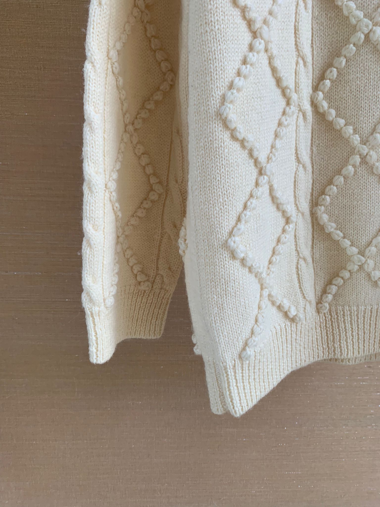 Acne Studios Joris Oversized Cable Knit Sweater in Ivory White Size US M / EU 48-50 / 2 - 5 Thumbnail