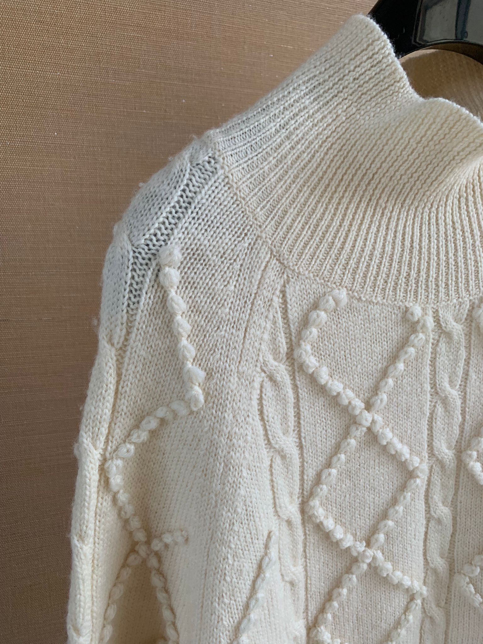 Acne Studios Joris Oversized Cable Knit Sweater in Ivory White Size US M / EU 48-50 / 2 - 3 Thumbnail