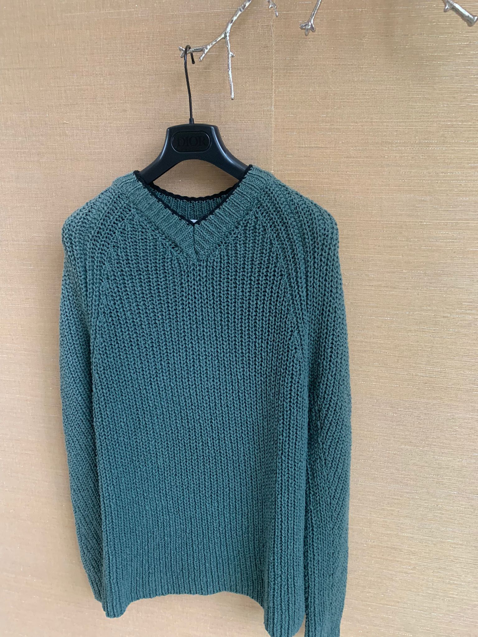 Acne Studios PSS17 Kenan Contrast Knitwear in Green Size US S / EU 44-46 / 1 - 9 Thumbnail