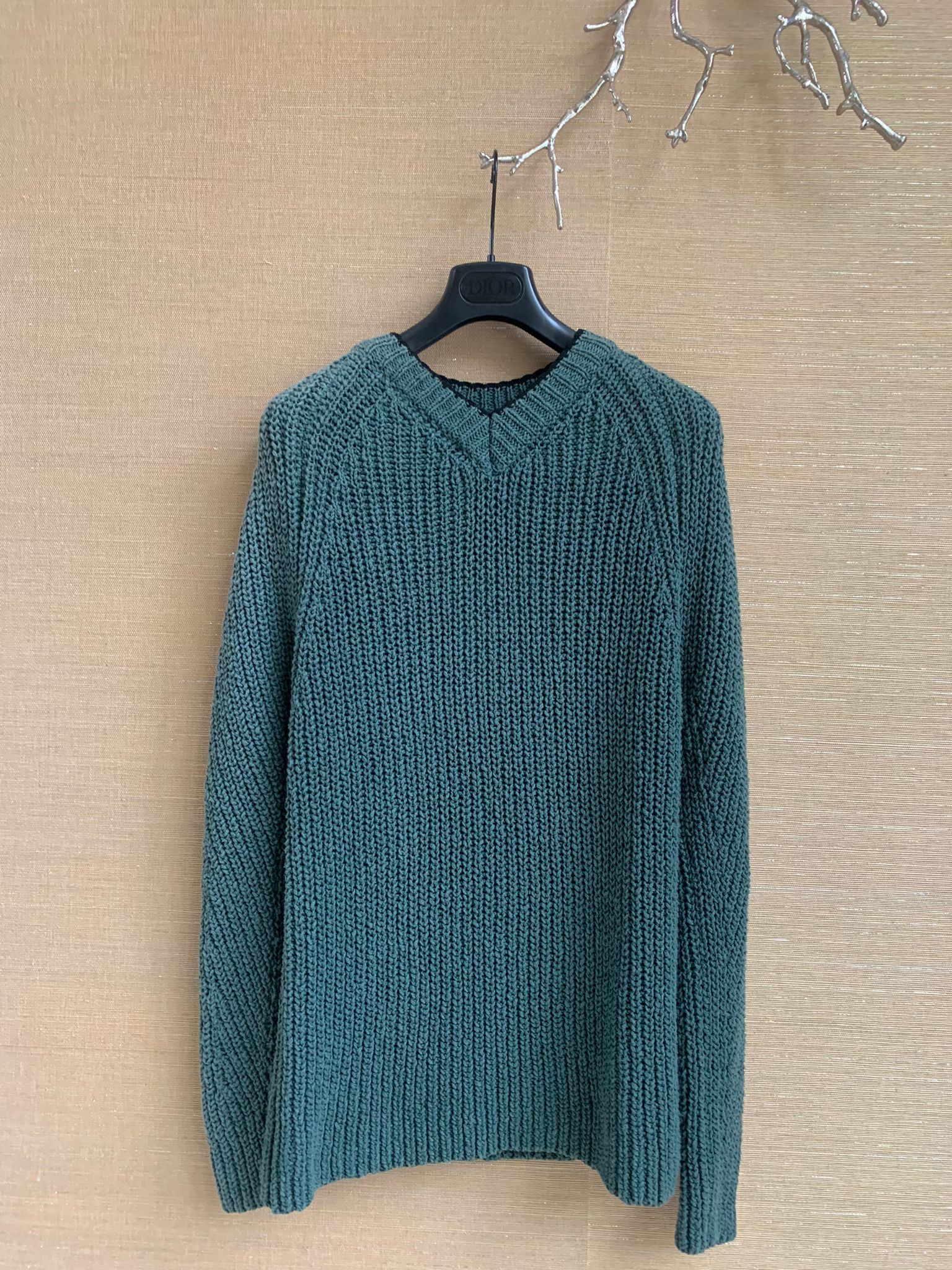 Acne Studios PSS17 Kenan Contrast Knitwear in Green Size US S / EU 44-46 / 1 - 3 Thumbnail