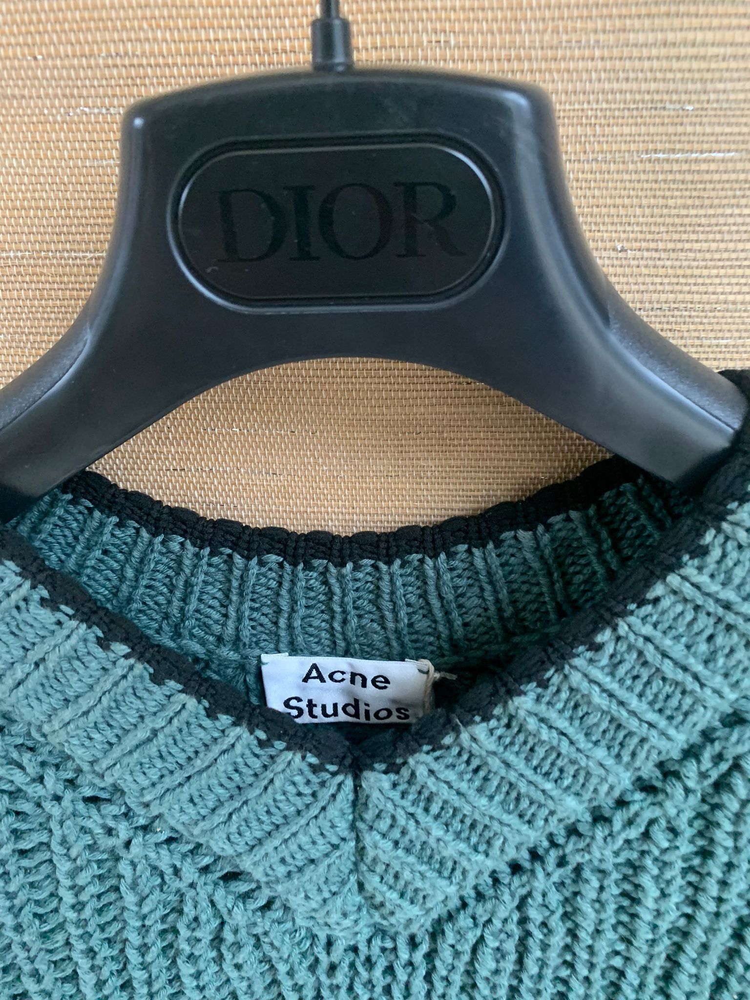 Acne Studios PSS17 Kenan Contrast Knitwear in Green Size US S / EU 44-46 / 1 - 7 Thumbnail