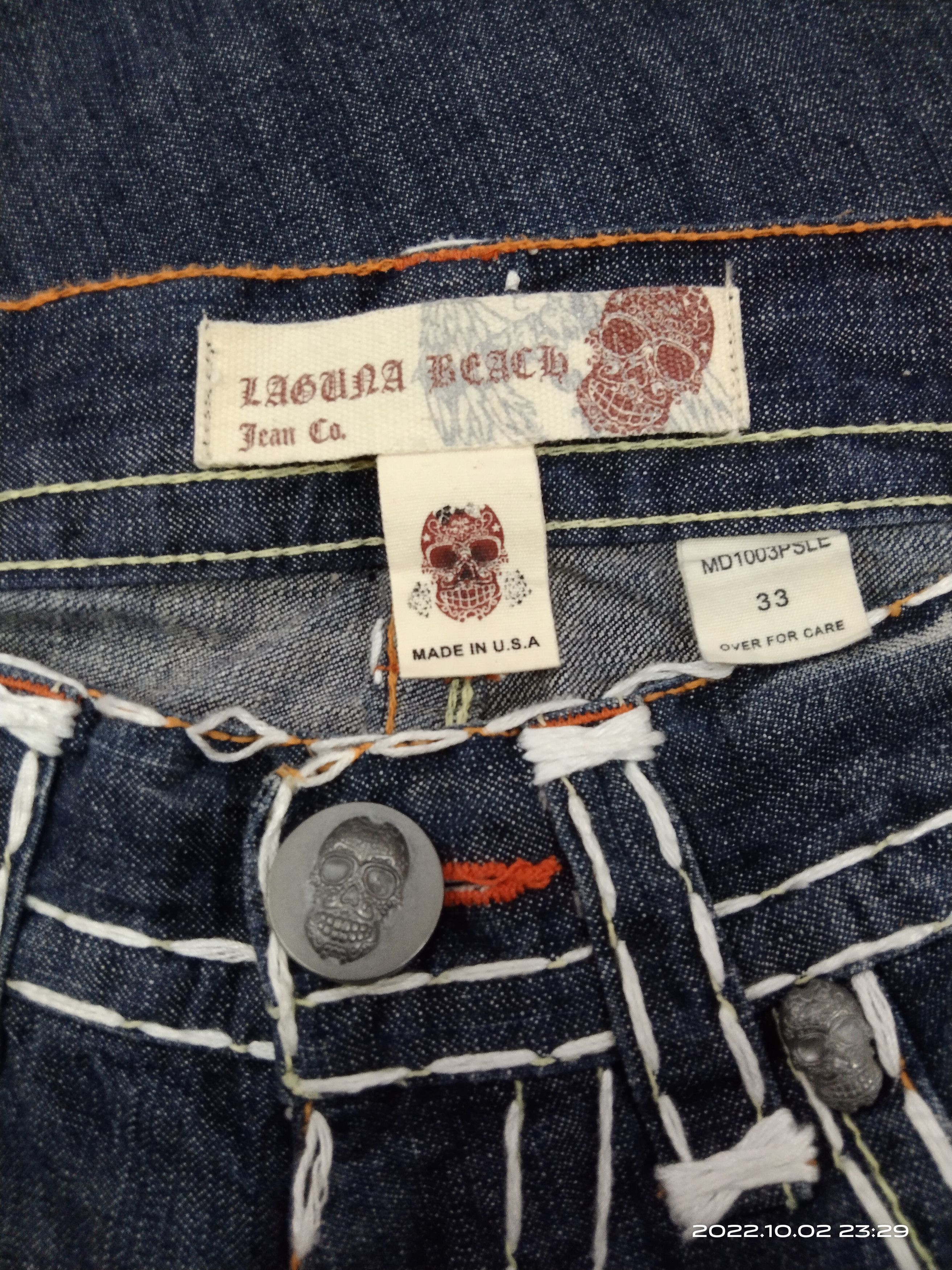 Japanese Brand THRASH RIPED LAGUNA BEACH DENIM PANTS Size US 33 - 14 Thumbnail