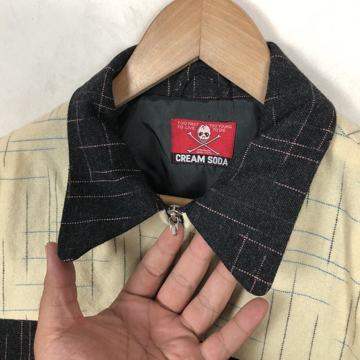 Japanese Brand VINTAGE ZIPPER JACKET CREAM SODA Size US M / EU 48-50 / 2 - 7 Thumbnail
