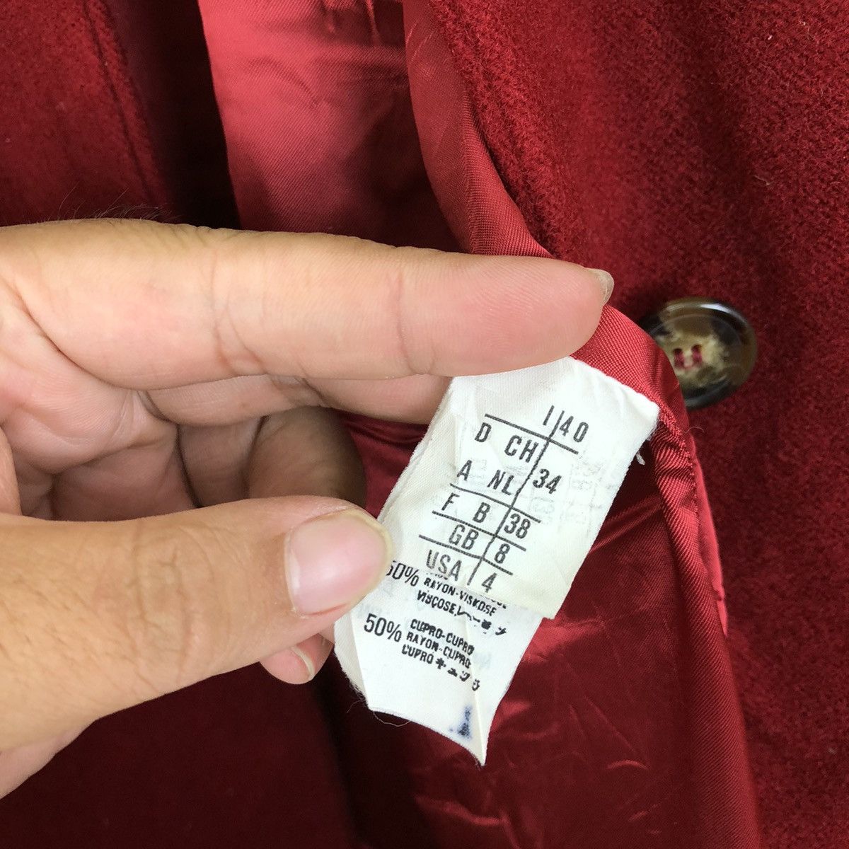 Designer Borgofiori Made in Italy Long Jacket-Red Size US M / EU 48-50 / 2 - 7 Thumbnail
