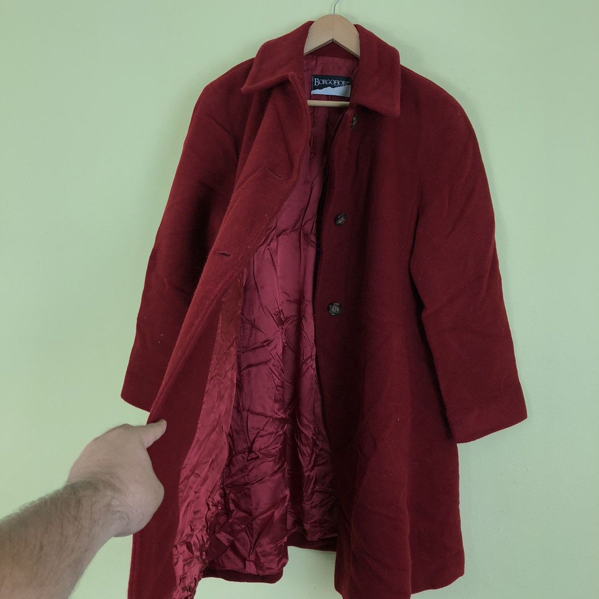 Designer Borgofiori Made in Italy Long Jacket-Red Size US M / EU 48-50 / 2 - 10 Thumbnail