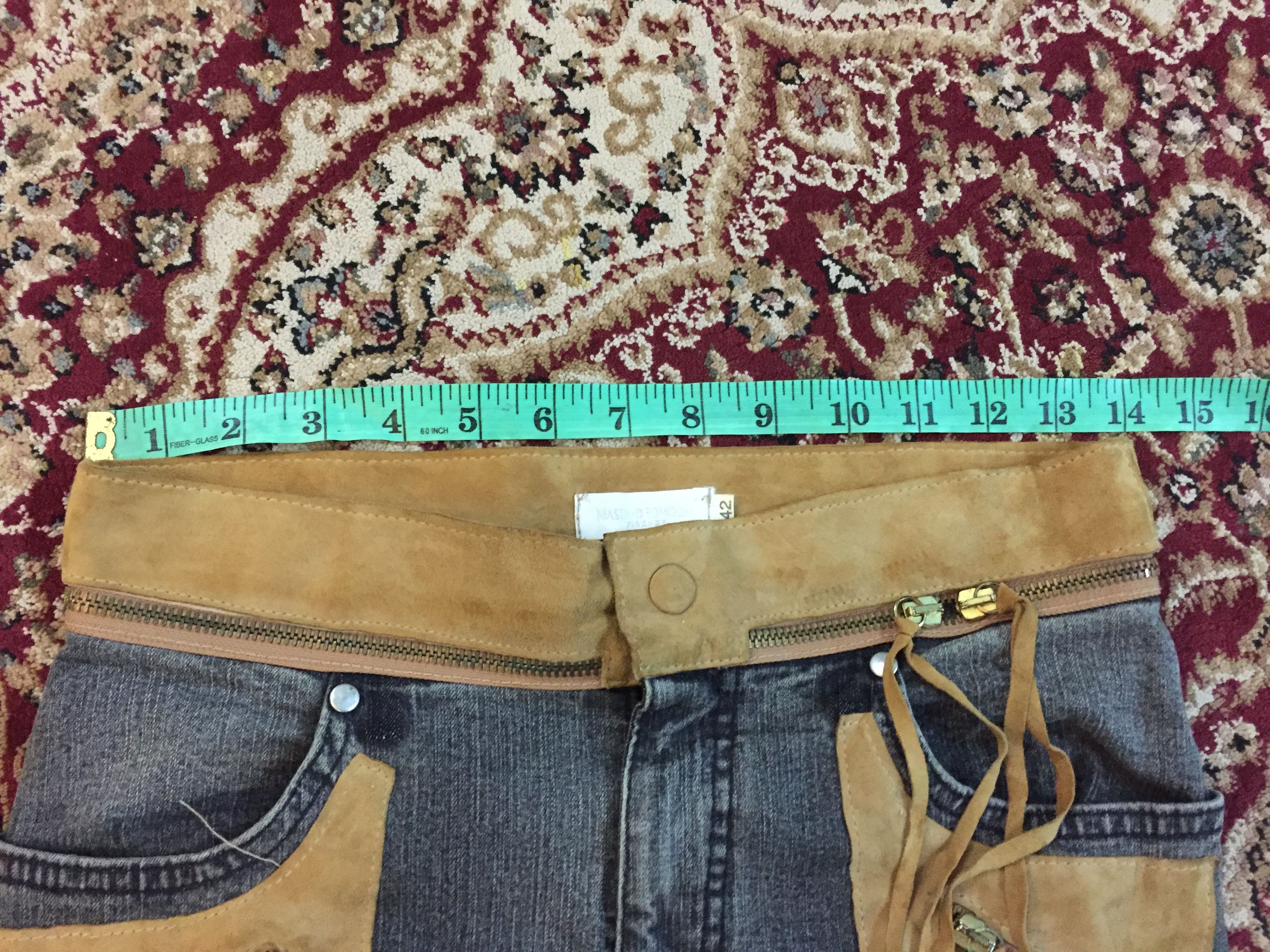 If Six Was Nine × Isamu Katayama Backlash × Japanese Brand 90's Luxury Massimo Romolini suede leather patch pants Size 28" / US 6 / IT 42 - 12 Thumbnail