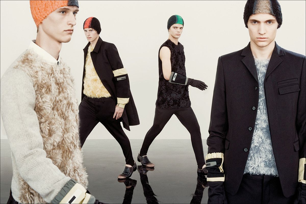 Prada FW 2007 Runway Orange Mohawk Mohair Beanie Hat Size ONE SIZE - 8 Thumbnail