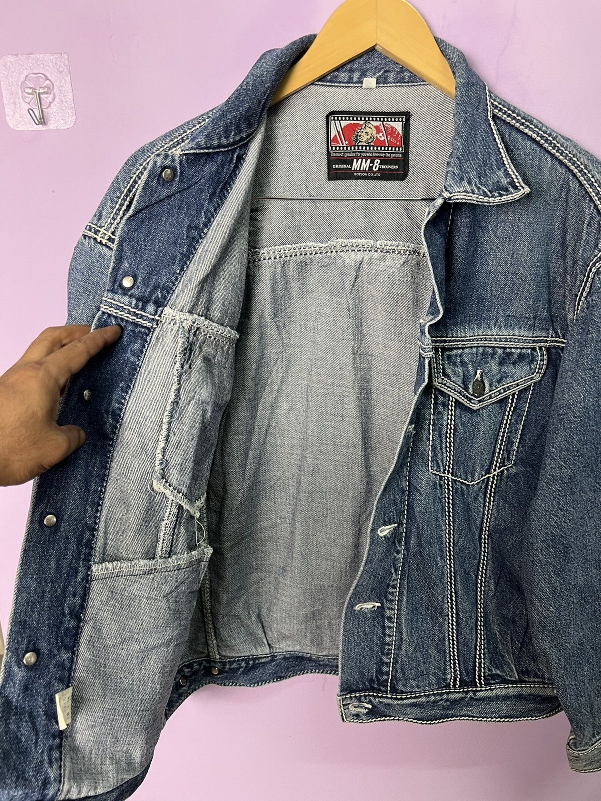 Japanese Brand 🔥Bobson MM-8 Denim Trucker Size US M / EU 48-50 / 2 - 13 Thumbnail