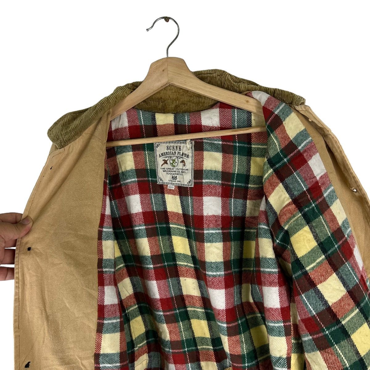 Japanese Brand VINTAGE SCENE JAPAN DETROIT CARGO JACKET TARTAN LINING Size US M / EU 48-50 / 2 - 12 Thumbnail
