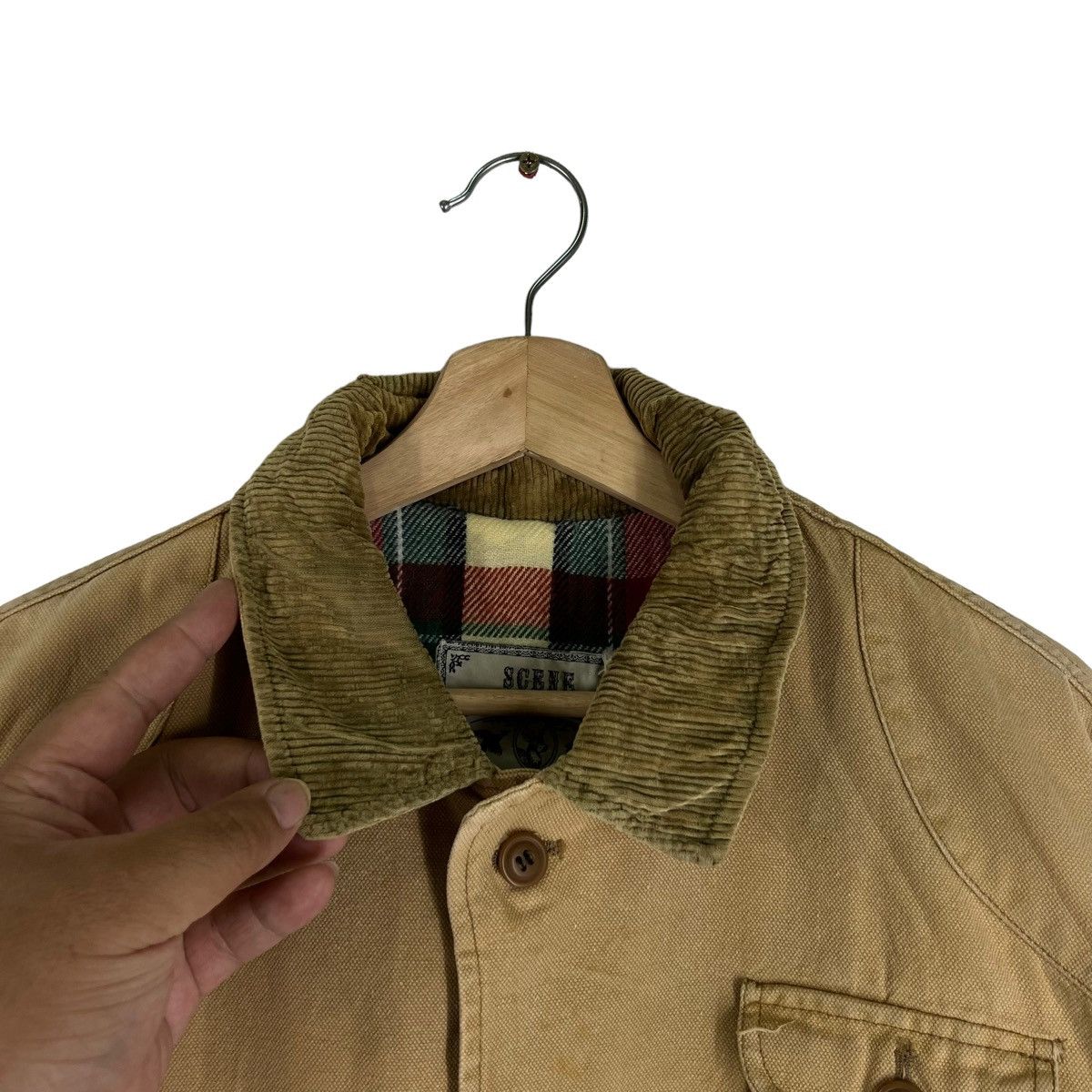 Japanese Brand VINTAGE SCENE JAPAN DETROIT CARGO JACKET TARTAN LINING Size US M / EU 48-50 / 2 - 4 Thumbnail