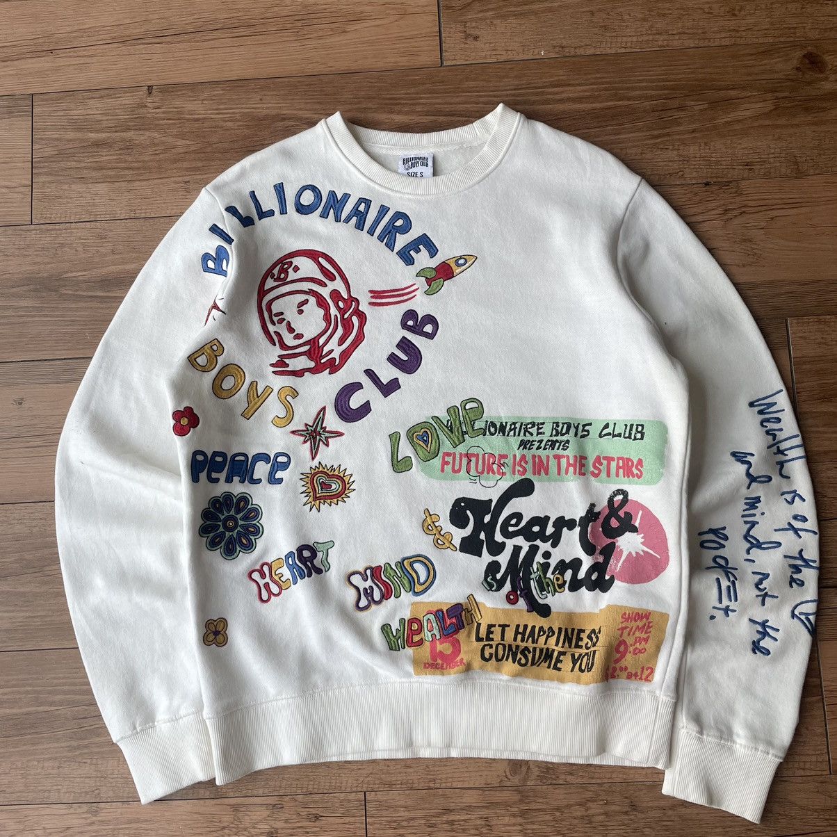 Image of Billionaire Boys Club Future Crew Sweatshirt in White, Men's (Size Small)