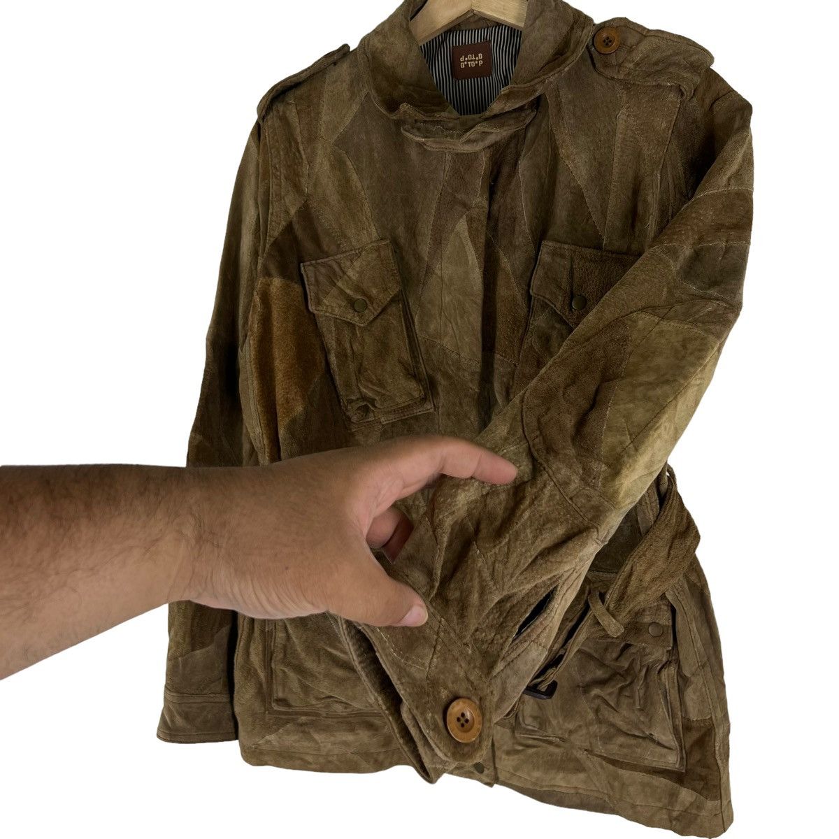 Vintage VINTAGE LEATHER JACKET PARACHUTE BIKER PATCH WORK DESIGN Size US M / EU 48-50 / 2 - 7 Thumbnail