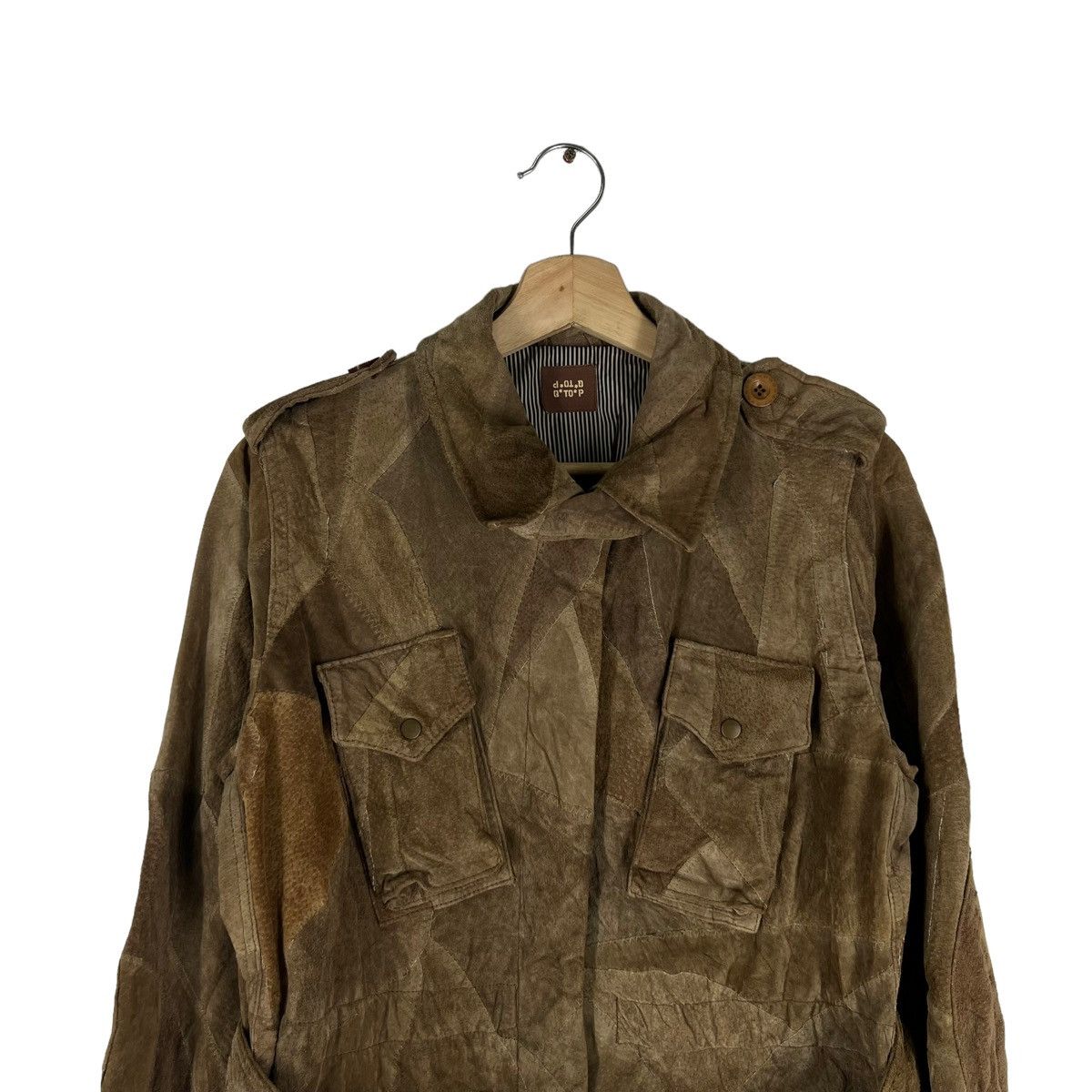 Vintage VINTAGE LEATHER JACKET PARACHUTE BIKER PATCH WORK DESIGN Size US M / EU 48-50 / 2 - 2 Thumbnail
