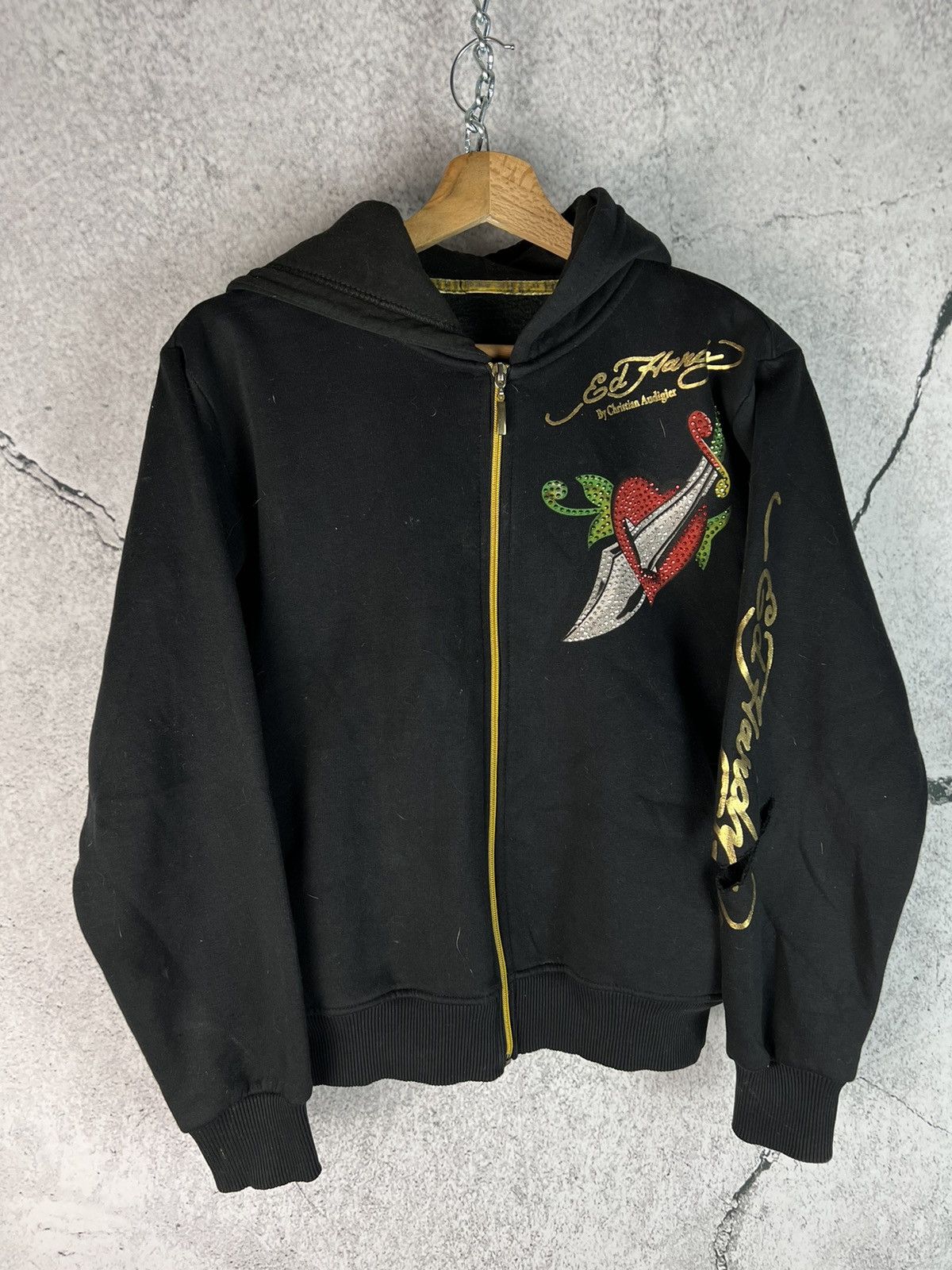 Christian Audigier Ed Hardy by Christian Audiger vintage zip hoodie Size XS / US 0-2 / IT 36-38 - 2 Thumbnail