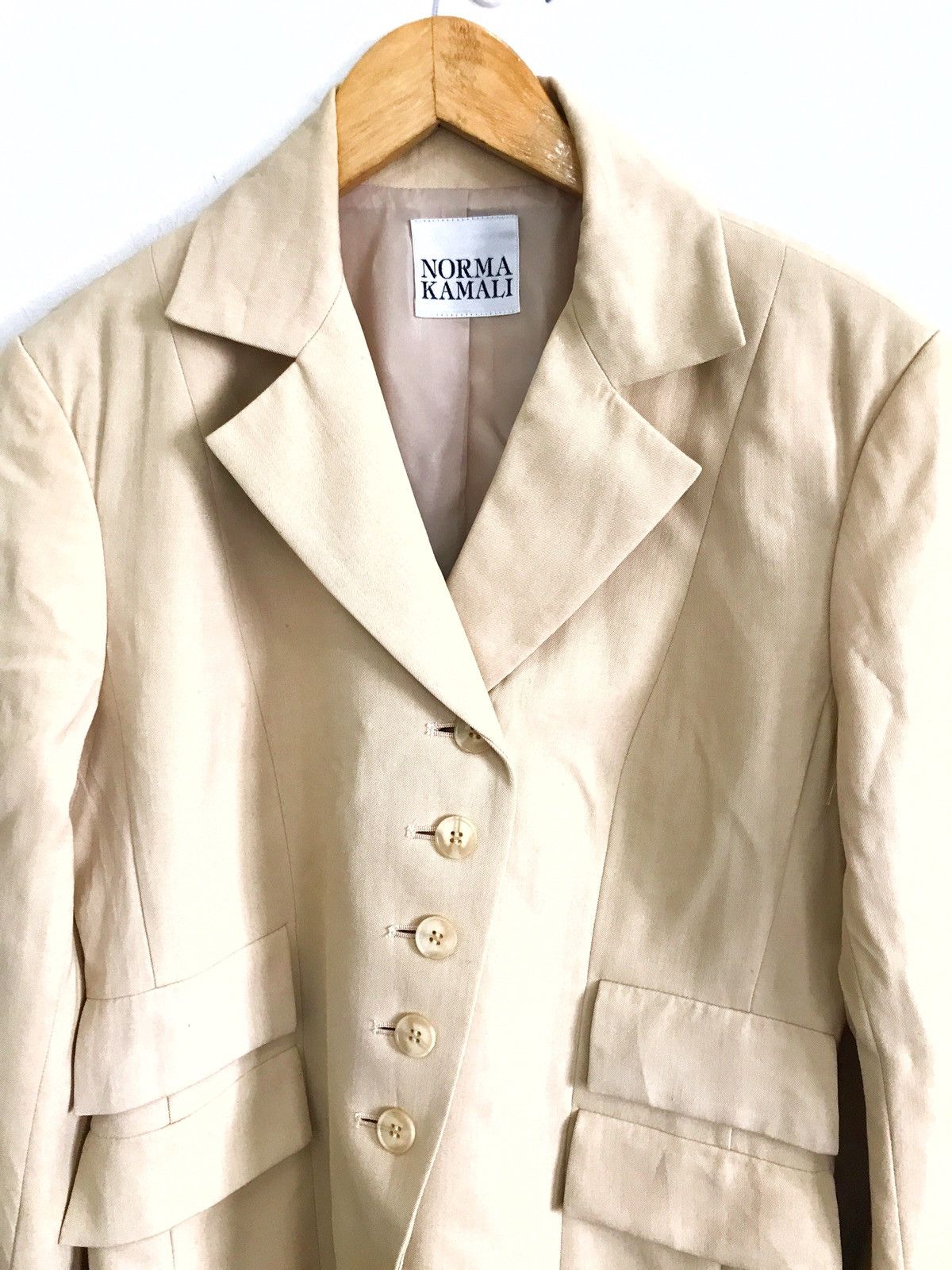 Designer Norma Kamali Long Jacket Armpit 19"x37" Size US S / EU 44-46 / 1 - 3 Thumbnail