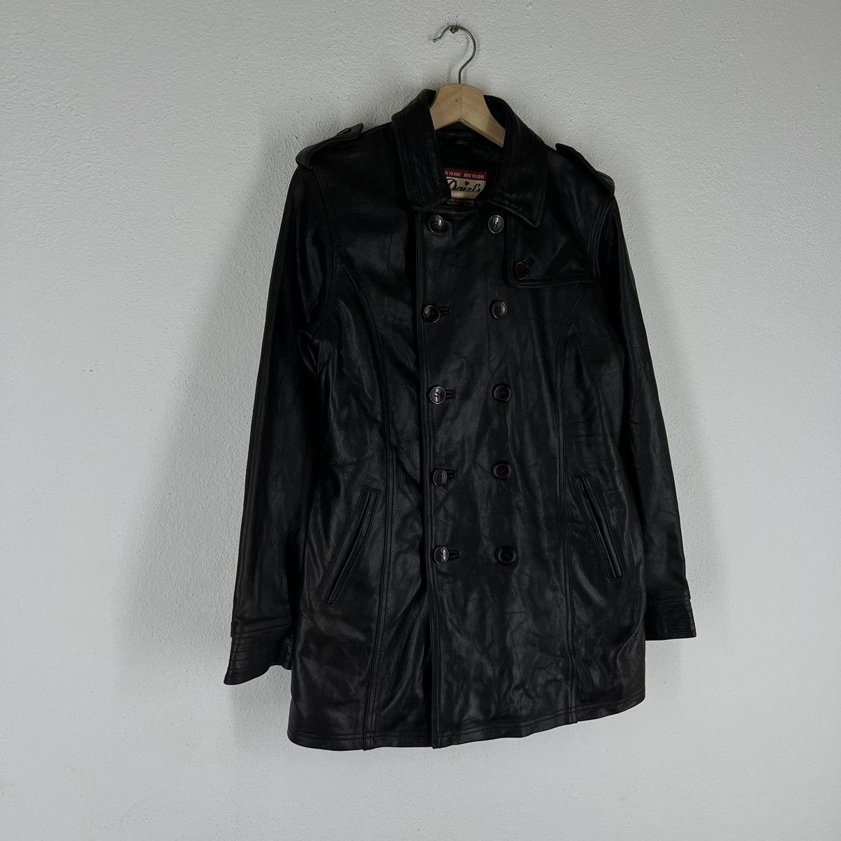 Japanese Brand VINTAGE SOFT LEATHER JACKET PARACHUTE BIKER JACKET Size L / US 10 / IT 46 - 2 Thumbnail
