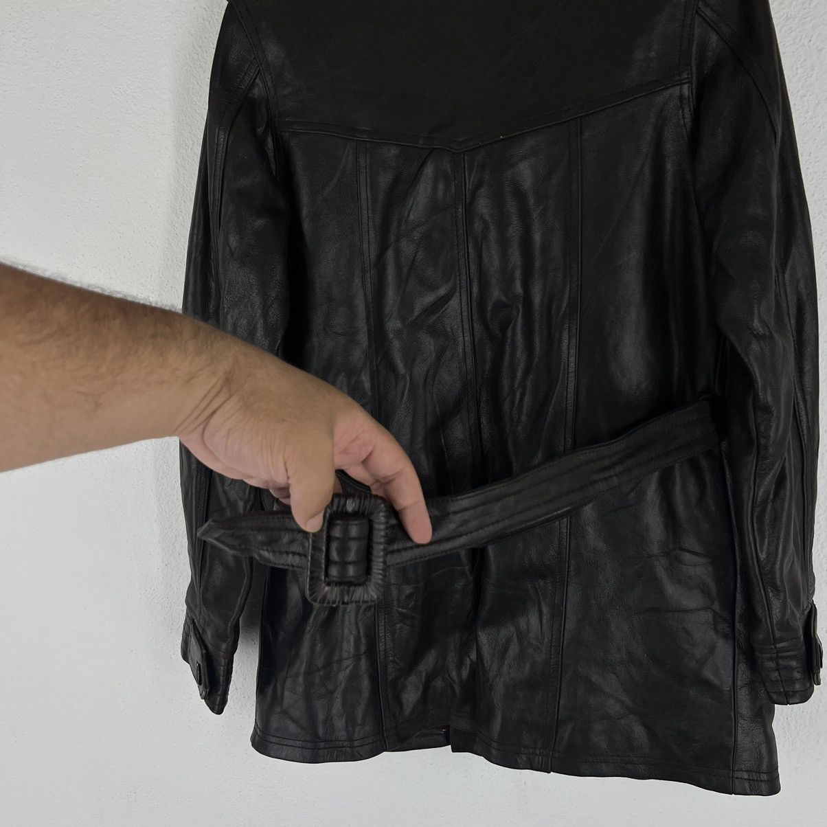 Japanese Brand VINTAGE SOFT LEATHER JACKET PARACHUTE BIKER JACKET Size L / US 10 / IT 46 - 8 Thumbnail